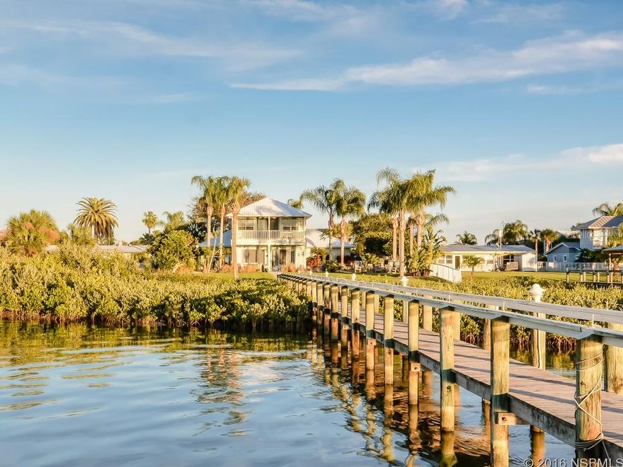 Absolutely stunning views from this four bedroom three bath pool home directly on the intracoastal waterway. The dock stretches into deep water, making this location ideal for a wide range of boat drafts to pull up and enjoy all New Smyrna Beach has to offer. The home boasts a spacious open floor plan with many updates and views from almost every corner. The master bedroom has a private tiled balcony, ideal for sunsets over the river, boat watching, and an array of events at Riverside Park. Don't miss a chance to have one of the best views in town of the annual Christmas boat parade and 4th of July fireworks. This house is a true boaters paradise in a picturesque beach town a short walk, bike, or drive to the beach. This house is wonderfully central to both Flagler Avenue and Canal Street districts. ;Water: City