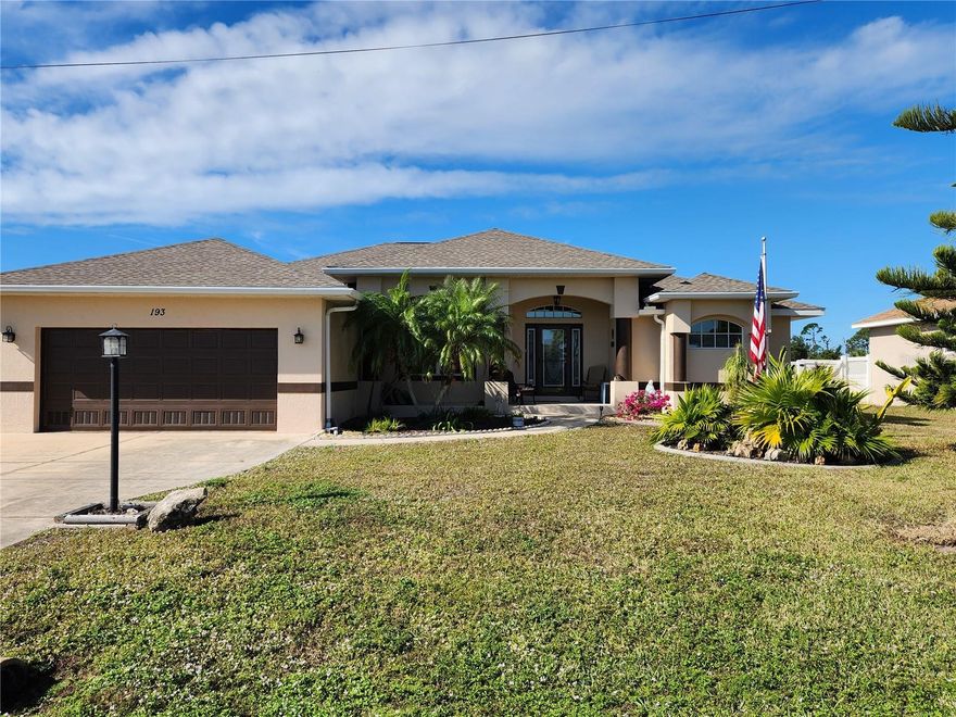 Looking for a well priced pool home in Rotonda? Then look no further! This 3 bedroom 2 bathroom pool home, sitting on a large green belt, is sure to please. This split bedroom, open floor plan,  features spacious bedrooms with walk in closets. The kitchen is the heart of home, raised panel cabinetry and a copious amount of counter space. Large windows allow for natural light to cascade throughout the home. Through the sliding doors, step onto an expansive lanai with extended pool deck. The absolute perfect place for entertaining, or just simply relaxing pool side yourself letting the worries of the day melt away. Don't let your Florida dream home become someone else's address! Setup your showing today. *New Roof in 2023 *