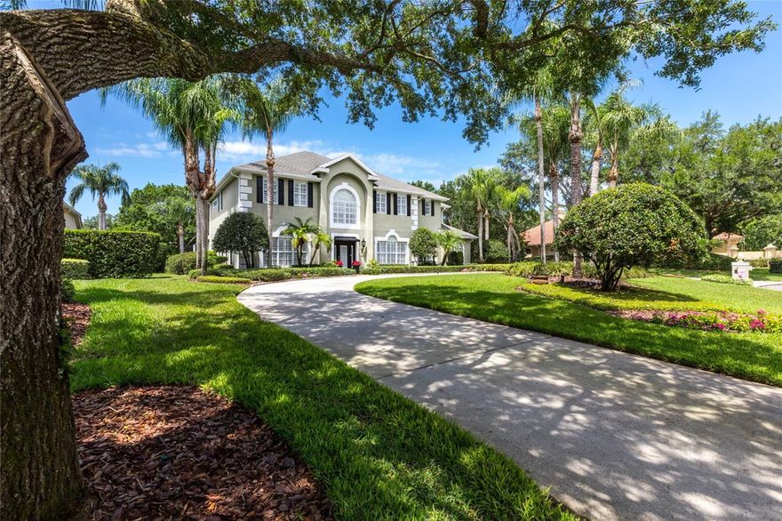 One or more photo(s) has been virtually staged. Price Reduced! Bring Offers! Nestled in the heart of AVILA, Tampa Bay's most prestigious GATED GOLF COURSE COMMUNITY, discover this magnificent luxury home that exudes elegance and is METICULOUSLY MAINTAINED. This striking 2-story residence spans 5,745 square feet and is situated on a TRANQUIL POND CONSERVATION property, approximately .75 ACRES in size, offering unparalleled peace and seclusion. The home features 6 bedrooms, 5 full and 1 half baths, HEATED POOL AND SPA, GENERATOR for the main house, 4-CAR garage, and a truly EXCEPTIONAL SPACE KNOWN AS THE “CULINARY ENTERTAINMENT SUITE.” This unique addition to the home showcases a state-of-the-art commercial kitchen, sophisticated bar, and a dedicated guest bedroom, masterfully designed to blend functionality with style. The CULINARY ENTERTAINMENT SUITE serves as the perfect venue for hosting extravagant events, indulging in gourmet experiences, converting to an entertainment suite, and/or providing a private sanctuary for your guests. Upon entering the home, be captivated by the WOOD FLOORING, crown molding, and elegant SHUTTERS adorning the main living areas. The primary kitchen boasts granite countertops, double oven, center island, slate backsplash, expansive walk-in pantry, and a welcoming dinette area. Entertain with sophistication in the formal dining room, accentuated by chair rail molding and a convenient butler's pantry. Unwind in the cozy family room, complete with a welcoming FIREPLACE. First floor also features a formal living room/study, and a half bath. Ascend to the second floor to discover five generously sized bedrooms, including the primary suite, each providing an equal balance of comfort and space. Experience the unmatched allure of the entertainment suite, highlighted by stained concrete flooring, stacked brick wall, built-in granite-topped buffet, and walk-in bar outfitted with a refrigerator, wine refrigerator, and granite countertops. The culinary kitchen showcases a stainless steel island with double sinks and sprayers, Champion under-counter 90-second dishwasher, 10-burner Vulcan gas stove, Larkin 12-foot hood with Make-up Air fan, Deep fryer, CPG char-broiler, pot rack, Manitowoc under-counter ice-maker. A guest bedroom with full bath completes this versatile space. Venture outdoors to the screened lanai with full bath, where a heated pool and spa beckon, surrounded by attractive brick pavers. Savor alfresco dining with the REMOTE CONTROL SCREEN and entertain beneath the patio lights while watching TV. Serene lot on the pond creates a picturesque backdrop, inviting you to enjoy the beauty of nature while experiencing a sense of tranquility. AVILA is a luxurious gated community offering privacy, security, and top-notch amenities. Enjoy 24/7 SECURITY and beautiful park with playground, SOCCER field, running path, basketball and PICKLE-BALL COURTS, DOG PARK, and pavilion. Within Avila, the prestigious AVILA GOLF AND COUNTRY CLUB features JACK NICKLAUS-DESIGNED 18-HOLE golf course, practice facility, clubhouse, tennis courts, pro-shops, fitness center, and pool pavilion. The club is separate entity that requires an application for membership with fees and dues. Embrace the luxurious lifestyle that awaits you in this stunning home that lets you entertain with flair, and CREATE CHERISHED MEMORIES with family and friends, all within the exclusive and secure confines of the prestigious Avila community.