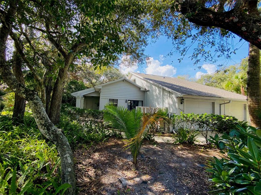 Beachside 3 bdr 2 bath 1 car garage in popular Sea Woods. Privacy at its best. Spacious floor plan. Unique glassed atrium is used as office or could be an exercise area. New A/C and new flooring Nov. 2021.  Great residential home or rental property in beach community for vacationers. Three beach walkways are across the street (over A-1A). Three pools, four tennis courts, walking trails through lush tropical greenery. Grocery plaza just a few blocks away with shops and restaurants. Wonderful residential community and highly requested community by vacationers. ;Water: City