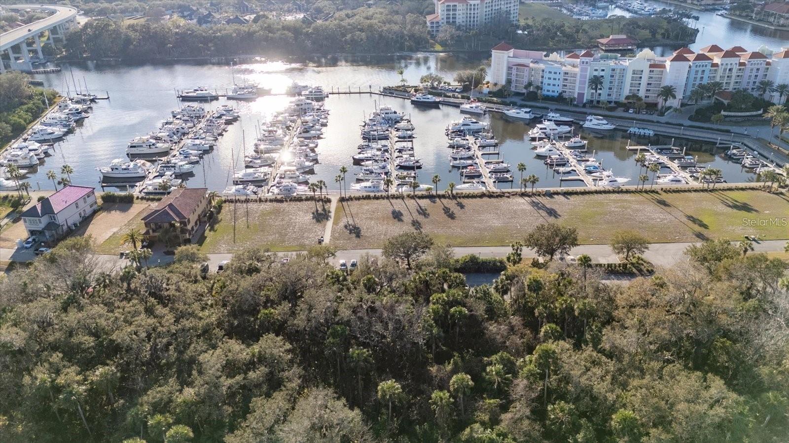 This marina lot in the exclusive community of Yacht Harbor Village inside of the Hammock Beach community offers amazing views of the intracoastal and marina from any footprint of your home. Keep your boat right outside of your home in your own slip right outside of your back door. View the most incredible breathtaking sunsets on the water, take advantage of the bike trails to the beach across the street, and or become a member of Hammock Beach club with access to 2 championship golf course at the Ocean course or Conservatory, exceptional restaurants, several pools, lazy river, Tennis and pickle ball, fitness centers and club activities. Upon request seller can work with buyer on a site plan and home design options. Yacht Harbor Village Marina is truly the ultimate waterfront boaters dream location nestled in a beautiful gated community inside the the rich history and authenticity of Hammock Beach.