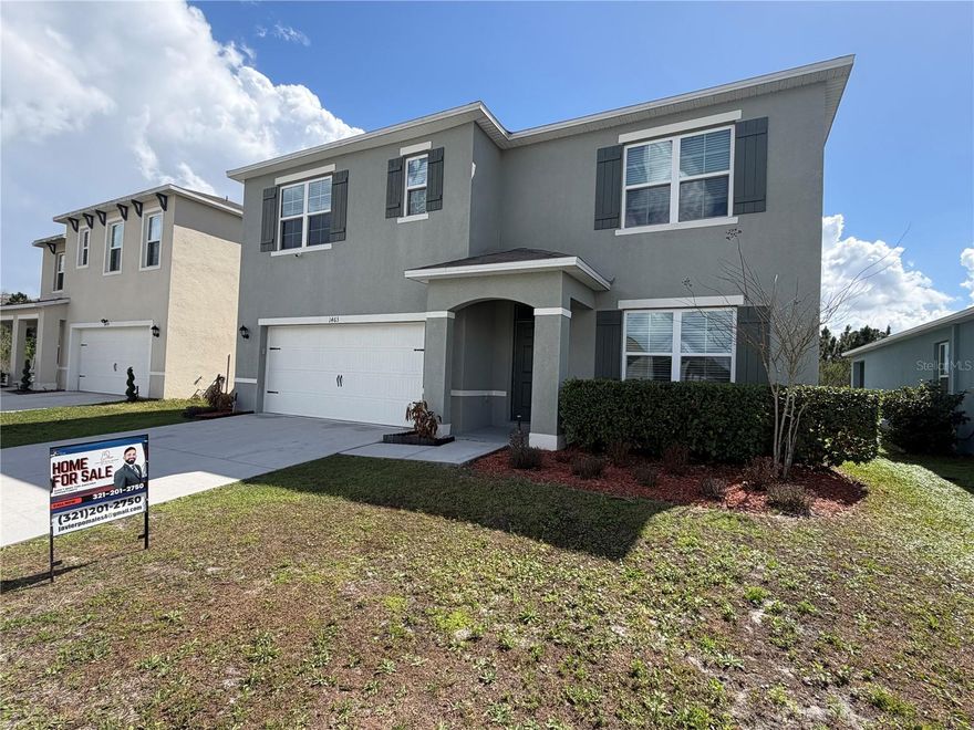Seller Motivated !!! Experience Florida living at its best in this stunning, nearly new 5-bedroom, 3-bath single-family home located in a highly desirable Davenport community. Built in 2022 and offering over 2,600 square feet of thoughtfully designed living space, this home features a modern open-concept layout filled with natural light, perfect for both everyday living and entertaining. The spacious kitchen flows seamlessly into the family room and dining area, creating a warm and inviting atmosphere ideal for gatherings.One of the home’s standout features is the first-floor bedroom with a full bathroom, perfect for guests, extended family, a home office, or multigenerational living. Upstairs, you’ll find generously sized secondary bedrooms and a private primary suite complete with ample closet space and a relaxing en-suite bathroom, providing comfort and privacy for everyone in the household.The home includes a two-car garage, modern finishes throughout, tile flooring in main living areas, plush carpet in bedrooms, and a large backyard patio — ideal for outdoor dining, weekend barbecues, or simply enjoying Florida’s beautiful weather. Located just minutes from major highways, shopping centers, dining, schools, and entertainment, this property offers unbeatable convenience while still being nestled in a peaceful residential community. Residents enjoy well-maintained common areas, a welcoming neighborhood atmosphere, and easy access to everything Central Florida. Positioned in one of the fastest-growing areas near Davenport, this home is perfect for primary residence buyers, growing families, or investors seeking strong long-term value. With its modern design, spacious layout, prime location, and community appeal, this exceptional property truly delivers comfort, convenience, and lifestyle all in one.