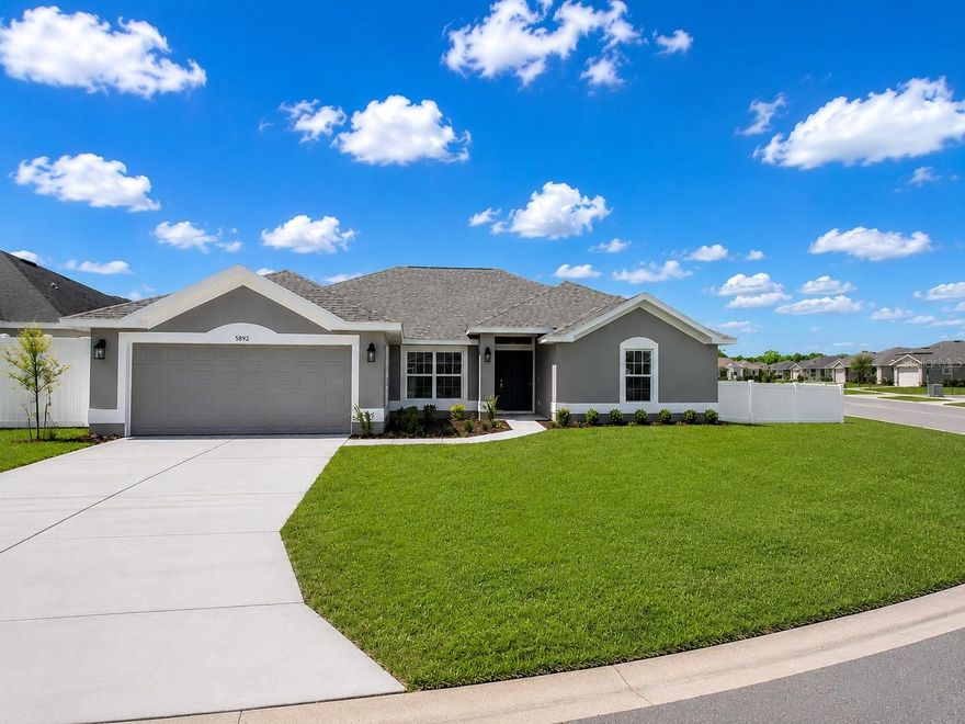 Welcome to this stunning 2025-built home offering the perfect blend of modern design, comfort, and luxury upgrades already completed for the next owner. Featuring 4 bedrooms, 3 bathrooms, and over 2,100 square feet of living space, this move-in-ready home showcases an open-concept layout with upgraded scratch-resistant and waterproof architectural plank tile flooring throughout, elegant crown molding, and granite countertops in both the kitchen and bathrooms.

The spacious kitchen overlooks the main living area and is ideal for entertaining, while the thoughtfully designed floor plan provides comfort and functionality for everyday living. Additional upgrades include gutters and a sprinkler system for added convenience and curb appeal.

Step outside to your own private Florida oasis featuring a brand-new heated fiberglass saltwater swimming pool and fully fenced backyard, both completed in 2026. Enjoy relaxing poolside, entertaining guests, or unwinding in the screened enclosure with added privacy and space.

Located in a desirable community with a low HOA of only $96/month, residents enjoy access to a clubhouse, community pool, playground, trash service, and common area maintenance. Conveniently situated near shopping, dining, schools, and major highways, this home offers the benefits of newer construction without the wait for new builds or additional upgrade expenses.

Schedule your private showing today before this exceptional home is gone!

Information provided is deemed reliable but not guaranteed. Buyers and buyer’s agent are responsible for independently verifying all measurements, HOA information, fees, restrictions, amenities, room sizes, and any other material facts important to the buyer’s purchasing decision.