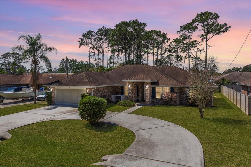 Make sure to check out the Virtual Tour for a 3D Model w/ Walkthrough, Floor Plan w/ Measurements, Video, & more!

Space, style, and just the right amount of “finally, a home that makes sense” all come together at 196 Boulder Rock Drive. Built in 2009 and offering over 2,200 square feet of living space, this 4 bedroom, 2 bathroom home sits on a generous .23 acre lot with a circular driveway that makes pulling in feel a little more grand and a lot more convenient.  Built in 2009 and tucked into a location with no HOA and no CDD, you get the freedom to live how you want without extra rules or fees tagging along. Whether you're juggling daily life, hosting friends, or just trying to enjoy a quiet morning coffee without bumping into walls, this layout delivers the breathing room you’ve been craving.

Inside, the flow is easy and natural, with a spacious living area that connects seamlessly to the kitchen and dining space, making everything feel open without losing that cozy “this is home” vibe. The kitchen is designed to keep up with real life, offering plenty of counter space and storage for everything from quick breakfasts to full-on weekend cooking marathons. The split floor plan adds privacy where it matters most, with a generously sized primary suite that features his and hers walk-in closets, giving everyone their own space and maybe even ending the “whose side is this” debate once and for all. Three additional bedrooms offer flexibility for guests, a home office, workout space, or whatever life currently calls for.

Step outside and the screened patio becomes your personal Florida retreat, perfect for morning coffee, evening unwinding, or escaping the bugs while still enjoying the breeze. The backyard offers plenty of space to create your own outdoor setup, whether that’s adding a fire pit, garden, or simply letting pets and people roam freely. With a lot size like this, there’s room to actually enjoy being outside without feeling like you’re on top of your neighbors.

Location quietly steals the show here. You’re just about 10 minutes to I-95 for easy commuting, approximately 15 minutes to the sandy shores of Flagler Beach, and surrounded by everyday conveniences like shopping, dining, and essentials along Palm Coast Parkway and European Village, known for its charming restaurants, local boutiques, and weekend events. When you’re in the mood for a little more action, you’re roughly 35 to 40 minutes from Daytona Beach, giving you access to the Speedway, beachside fun, and a full lineup of entertainment without the daily hustle.

It’s not every day a home balances space, comfort, and location this effortlessly. If you’ve been waiting for the right one to come along, this is be your cue to schedule a showing and make an offer before someone else calls it HOME.