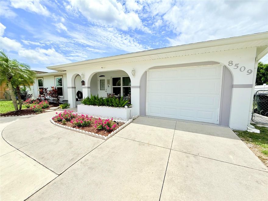**Welcome to Your Dream Home!** Step into this freshly remodeled modern oasis, where contemporary design meets Florida charm. This stunning 3-bedroom, 2-bathroom residence is a true gem that embodies the essence of relaxed living, just moments away from the beautiful Gulf Coast. As you enter, you'll be captivated by the spacious open layout that seamlessly flows from room to room. The heart of the home is a beautifully redesigned kitchen that has been relocated to the lanai, creating a bright and airy space ideal for culinary adventures. Imagine cooking while basking in sunlight streaming through large windows that overlook your private backyard oasis. The living areas are thoughtfully designed to maximize space and functionality. One unique feature is the converted one-car garage, now a stylish office with its own separate entrance—perfect for working from home or as a private retreat. Should your needs change, this versatile space can easily be transformed into an additional separate bedroom. Step outside to discover your personal paradise! The fenced backyard features a charming patio area that's perfect for outdoor dining or simply soaking up the sun. With hurricane windows installed for added peace of mind, you can enjoy Florida's beautiful weather all year round without worry. With great location, NO HOA and NO CDD fees, this property offers incredible convenience with numerous dining options and shopping centers just moments away. ATTENTION TO INVESTORS: this home presents huge potential due to its proximity to Warm Mineral Springs Park - an attraction known for its therapeutic waters - and its suitability for year-round rentals. This home truly encapsulates Florida-style living at its finest! Don’t miss out on making it yours! Schedule your private showing today and experience firsthand what makes this property so special.