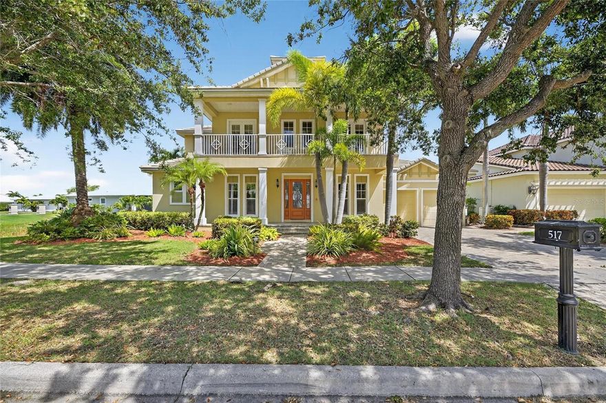 517 MiraBay Blvd | 4 Beds | 4 Baths | 4,089 Sq Ft | Waterfront Pool Home | Custom Hannah Bartoletta Build

WOW!! EXCEPTIONAL WATERFRONT LIVING — This one-of-a-kind custom Hannah Bartoletta Mediterranean-style pool home offers one of the best canal views in MiraBay, a highly desired gated boating community. Situated on a premium lot with a private dock and lift, you’ll enjoy long, open water views from nearly every room.

Outdoor Living at Its Finest: The screened lanai features a heated saltwater pool and spa, outdoor fireplace with TV hookup, and a full summer kitchen with grill, fridge, and sink. With plenty of covered space for entertaining, this is Florida living at its best!

Inside the Home: The great room showcases soaring ceilings and stunning water views. The chef’s kitchen includes high-end appliances, double ovens, quartz countertops, and a large island perfect for entertaining. A custom wine cellar adds an elegant touch.

Owner’s Retreat: The first-floor primary suite overlooks the pool and canal and includes dual walk-in closets and a spa-style ensuite bath with a soaking tub and multi-head shower. Upstairs, a loft and two additional bedrooms offer flexible space for guests, an office, or a media room.

Additional Highlights: Whole-house generator, 3-car garage, newly cleaned tile roof, and custom woodwork throughout.

Community Perks: MiraBay residents enjoy resort-style amenities—clubhouse with poolside bar and food service, tennis, pickleball, fitness center, and kayak launch. Conveniently located near shopping, dining, and waterfront restaurants, with easy access to Tampa Bay.

Experience luxury waterfront living in MiraBay—schedule your private showing today!