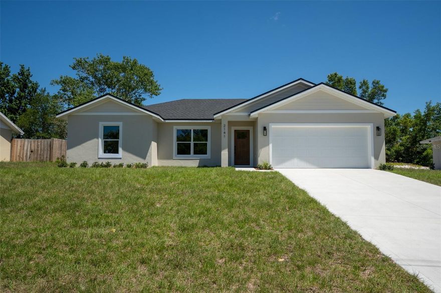 NO HOA! THIS AMAZING NEWLY CONSTRUCTED HOME IS THE PERFECT PLACE TO CALL HOME. IT IS COMPLETED AND READY FOR OCCUPANCY.  IT HAS A SPACIOUS OPEN FLOOR PLAN WITH 3 LARGE BEDROOMS.  IT IS PERFECT FOR ANY FAMILY.  THE KITCHEN IS A CHEF'S DELIGHT FEATURING 42" UPPER CAINETS WITH SOFT CLOSE DOORS AND DRAWERS, CROWN MOLDING AND QUARTZ COUNTER TOPS, STAINLESS STEEL REFRIGERATOR, SMOOTH COOKTOP RANGE, GARBAGE DISPOSAL, DISHWASHER AND MICROWAVE.  PRIMARY BEDROOM HAS A PRIVATE BATHROOM WITH HIS AND HERS SINKS.  THE BATHROOMS HAVE DESIGNER TILE SURROUNDS IN THE SHOWER AND THE TUB AREAS.  THE BATHROOM FLOORS ARE TILE.  THE REST OF THE HOME IS EASY TO CARE FOR BEAUTIFUL LUXURY WOOD GRAIN VINYL PLANK FLOORING.  THERE ARE DESIGNER CEILING FANS IN ALL THE BEDROOMS AND THE LIVING ROOM.  DON'T MISS THIS OPPORTUNITY TO LIVE IN $1,594  SQUARE FEET OF COMFORT LUXURY.