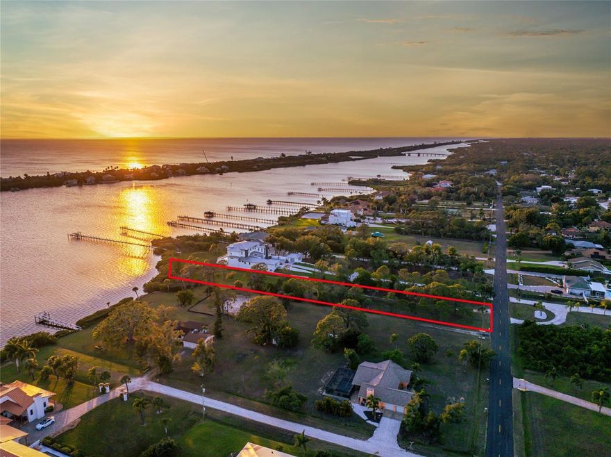 Set along Englewood’s most coveted stretch of Bayshore Drive, this 1.29-acre waterfront offering is a truly rare canvas for a legacy coastal estate. Boasting 116 feet of direct frontage on the Intracoastal Waterway, the property delivers expansive sunset views, exceptional privacy, and sweeping, unobstructed water views, an increasingly scarce combination in today’s market. Designed for the boating lifestyle, the property is already equipped with a modern dock and a new 13,000-lb boat lift, with no bridges between you and open Gulf waters. From your backyard, enjoy breathtaking nightly sunsets and the daily presence of dolphins and manatees, all just moments from Stump Pass and the Gulf beyond. The property is conveniently located near Wellen Park, Historic Dearborn Street, and Downtown Venice, providing access to restaurants, entertainment, and the Venice Municipal Airport for private aviation enthusiasts. Just five minutes away, Manasota Key Beach offers miles of pristine sand, perfect for shelling and shark tooth hunting. Manasota Key also features 3 additional beaches and charming waterfront dining, all easily accessible by bike or golf cart. This high-and-dry homesite is Zoned RE2 Residential Estate, allowing for a spacious custom primary residence as well as a separate guest home ideal for hosting while preserving privacy. The expansive lot and wide-open water views provide a blank canvas for a thoughtfully designed luxury retreat. Ownership includes the opportunity to apply for membership to the Englewood Gardens Beach Club, offering private beach and bay access, a clubhouse, kayak launch, and an active social scene. To streamline your vision, the property includes home renderings and full floor plans that can be customized to your preferences. You’ll also have full designer access for professional design and architectural support, ensuring a smooth transition from concept to completion. Bring your builder or one can be recommended for your convenience. Fully prepared for construction, the lot has been naturally cleared, surveyed, and undergone soil testing, making it truly turnkey for building. Opportunities of this caliber are vanishing along Florida’s Gulf Coast, where significant acreage, Intracoastal water frontage, and uncompromising privacy still exist in harmony. Properties like this are no longer being created, only claimed.