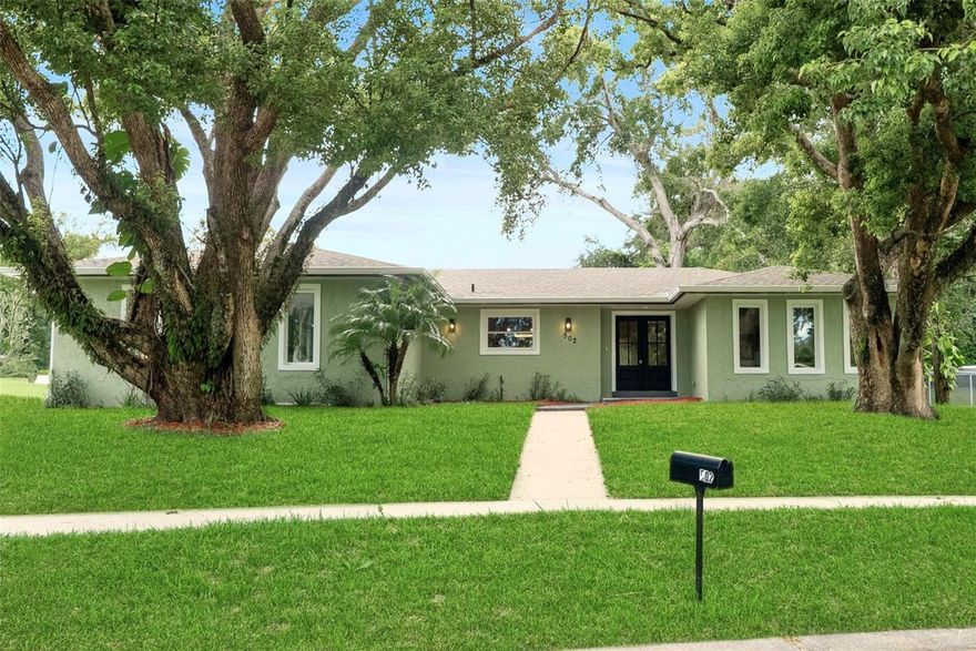 Welcome to your dream home in the heart of Altamonte Springs! This one-of-a-kind property has been COMPLETELY RENOVATED from top to bottom - every square inch thoughtfully designed with today’s lifestyle in mind – new roof, plumbing, electrical, HVAC, windows, landscaping + MORE! With BRAND-NEW EVERYTHING and high-end finishes throughout, it feels like new construction with the charm and character you can’t build today. Step inside and fall in love with the bright, open-concept layout where everything flows seamlessly into the dining and living spaces—perfect for entertaining or everyday living.  The kitchen is the star of the home with BRAND NEW cabinetry, quartz counters, designer backsplash, and appliances—perfect for everyday living or entertaining with ease. Luxury vinyl plank runs throughout, tying the space together with style and durability. Need flexibility? The bonus room off the entry adapts to your life—whether that’s a chic home office, cozy den, or even a 4th bedroom. Your primary suite retreat is pure luxury: two oversized walk-in closets and a spa-worthy bathroom with an expansive walk-in shower, double vanities, and high-end finishes. Two additional bedrooms with built-in closets and a fully upgraded guest bath make the home as functional as it is beautiful. Peace of mind comes built-in. This home has been completely redone with major upgrades including a brand new 2025 ROOF, all-new PLUMBING and ELECTRICAL, a new HVAC system with DUCTS and VENTS, brand-new WINDOWS, a new WATER HEATER, and fresh interior and exterior PAINT. Step outside to find new landscaping—lush grass, trimmed trees, and fresh shrubs—giving the property a crisp, elevated curb appeal. Even the garage shines with epoxy flooring, fresh paint, and a new garage door. Set on a spacious 0.30-acre ELEVATED CORNER lot, the home features a brand-new paver patio perfect for outdoor living and entertaining. All of this, just minutes from Costco, popular restaurants, I-4, and everything Altamonte Springs has to provide. With an optional, very low HOA, you get the best of convenience and freedom. You don’t want to miss this opportunity to own this completely move-in ready home!