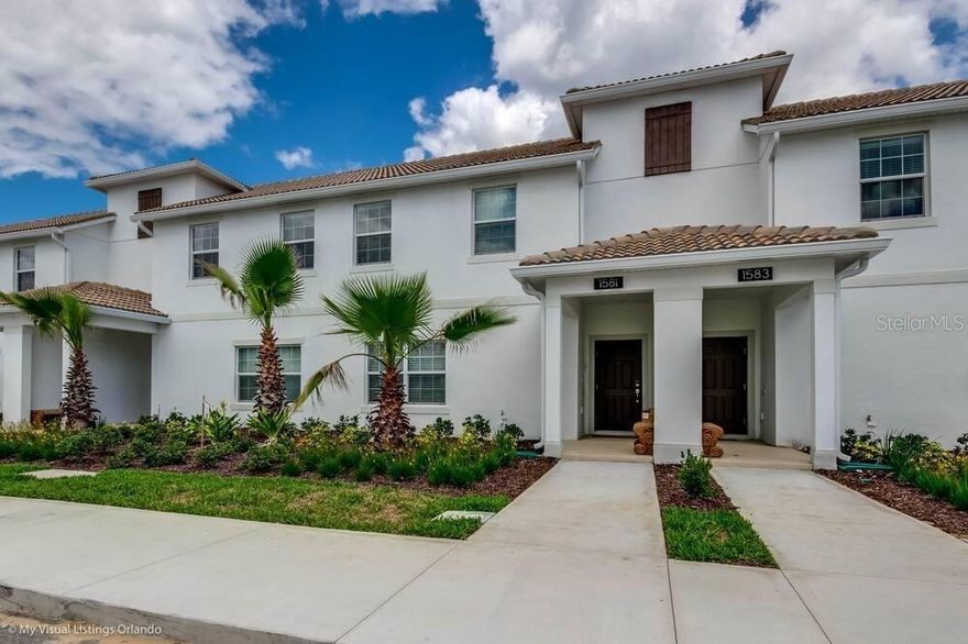Wonderful opportunity to own a gorgeous townhouse that is zoned for short term rental!! This four bedroom, three bathroom two story townhouse, is fully furnished and ready to move in or lease as an investment property! The unit offers a in ground pool, perfect for enjoying those sunny Florida days! 
The unit offers a combination of ceramic tile in the common areas and carpet in the bedrooms, with various upgrades/fixtures throughout. 
The community is robust with offerings including a 24/7 guard service gate upon entry, resort style pool, game room, basketball courts,  tennis courts, and a fitness center. 

The location is close to major attractions, dining and shopping.