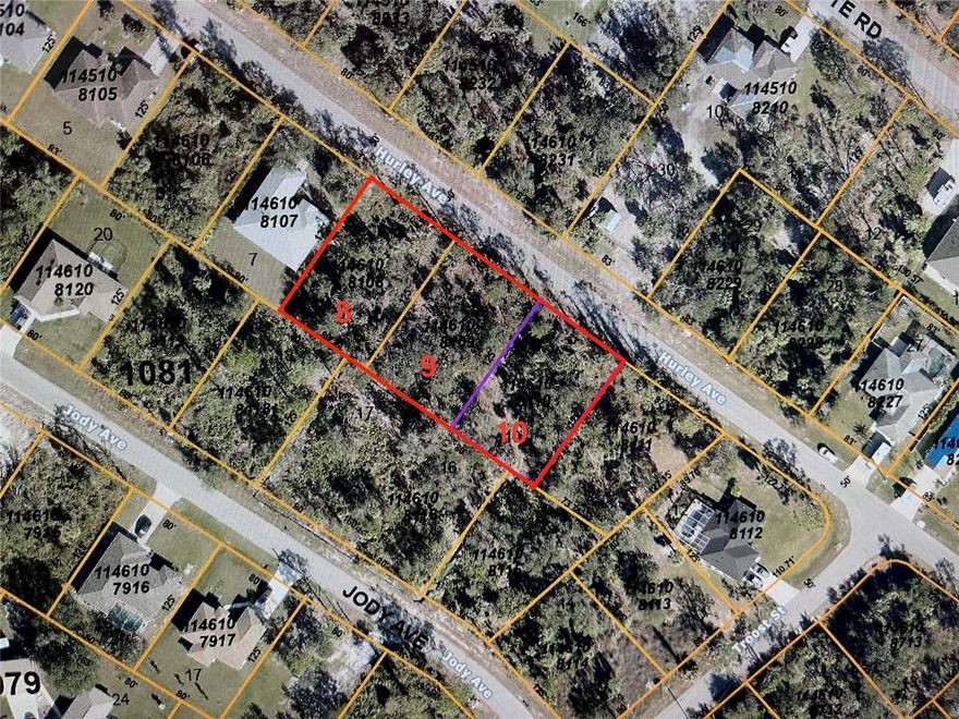 This TRIPLE Residential lot sits (all with separate tax IDs) in a quiet neighborhood located in the young and growing North Port, one of the most popular locations to live.  NOT IN A FLOOD ZONE. There are no deed restrictions or HOA fees.  Excellent location, peaceful neighborhood, minutes from I-75 & Tamiami Trail!  Convenient to Florida’s best beaches, golfing, public boat ramps, marinas, shopping, physicians, water park, Atlanta Braves Spring Training Stadium, Tampa Bay Rays Spring Training Stadium, Historic Riverfront Downtown Punta Gorda & Fishermen’s Village, and a short drive to Sanibel, Venice, Fort Myers, and Boca Grande, etc.  All information deemed reliable, but not guaranteed; buyer to confirm all.
