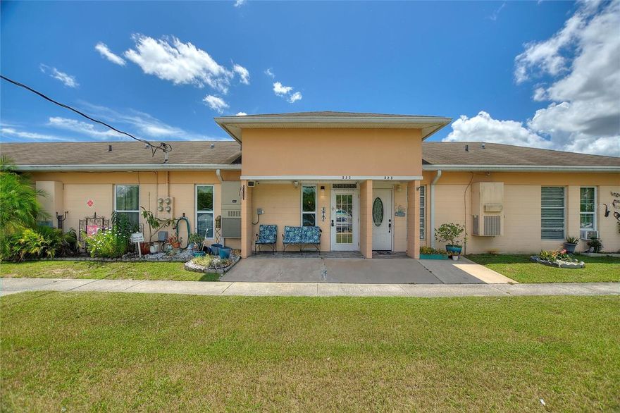 Welcome to Lakeshore Club Villas – a vibrant, all-ages community in Lake Wales! This beautifully maintained 1-bedroom, 1-bath villa is move-in ready! This floor plan offers high beamed ceilings providing volume space in the living and dining area. There is a bar area separating the dining from the living room and also provides extra storage! The bathroom has been beautifully renovated and also includes a closet for the stackable washer & dryer.  The kitchen has beautiful dark wood cabinetry and complimentary glass backsplash.  There is a custom-built cabinet in the living area that houses a Murphy bed for your overnight guest that will stay with the home.  Off of the living room is an all season room with extra living area and storage.  Enjoy an unobstructed view of the lake while enjoying your morning coffee from the over-sized screened lanai where you can entertain family and friends!  Surrounded by natural beauty and located just minutes from downtown, shopping, dining, healthcare, Hwy 27, and the Florida Turnpike.  Low HOA Fee – Only $290/month – Includes: Water, sewer, trash, exterior maintenance & landscaping, Spectrum TV and high-speed internet (modem/router included), Building insurance, Pool maintenance and 24/7 community security, full access to community amenities.  Community Highlights: Resort-style pool, spa, and jacuzzi, Clubhouse with daily activities and event rooms, Mini-golf, shuffleboard, horseshoes, game room, Tennis, racquetball, bocce, basketball courts, lighted Walking trails, nature paths, fishing piers, and recreational island, Marina access and boat slips on Lake Walk-In-Water (7,500-acre premier bass lake).  In the town center, there is an On-site chapel, post office, library, thrift store, salon, laundry, car wash and more!  Ideal for year-round living or as a vacation home. Don’t miss this opportunity to enjoy a maintenance-free lifestyle in a highly sought-after community! Schedule your private tour today!
