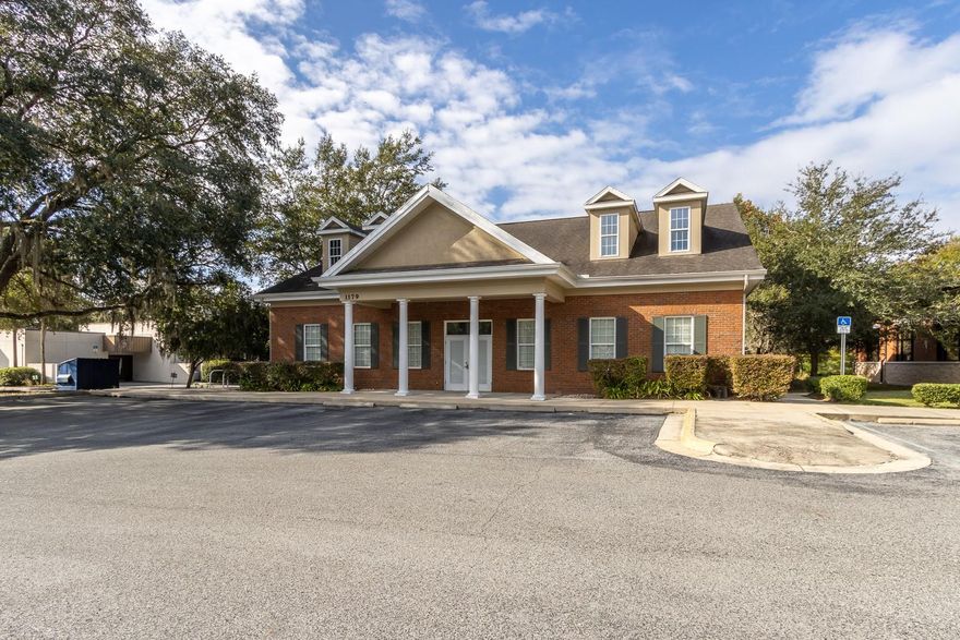 Investment or Owner occupied opportunity is offered with this well maintained, freestanding medical office located just steps away
from North Florida Regional Medical Center. This building was a former urology medical facility and offers a thoughtful floor plan
with an expansive Waiting Area adjacent to the Reception Area/File Area which is equipped with multiple reception stations and two
check-out desks.  Two main common corridors lead to Four Private Offices, Eight Exam Rooms (equipped with sinks and cabinetry),
Four Procedure Rooms, Two Nurses' Work Stations and a centrally positioned large Lab. Multiple storage areas are distributed
throughout the building along with Six ADA Bathrooms. Staff Lounge Area and 2nd story storage area are additional features.