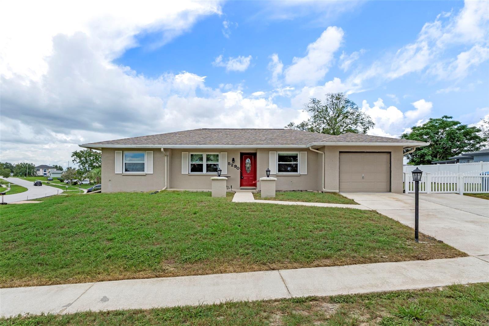 Meticulously Maintained BLOCK home situated on a desirable corner lot, with Recent Updates and Spacious Yard. Extremely well cared for 4 bedroom, 2 bathroom home where pride of ownership is evident throughout. This property offers a thoughtful layout, quality finishes, and recent upgrades that make it truly move in ready. Major improvements include new 2020 windows, a 2020 roof, and a 2019 air conditioning system, ensuring comfort and efficiency for years to come. Inside, you will find tastefully upgraded window treatments and elegant crown molding that add character and warmth to the home. If the home doesn't take your breath away the backyard will, enjoy your fully vinyl fenced in yard that provides plenty of privacy and security, with an abundant amount of space to park extra vehicles, a boat, or outdoor toys. Whether you are relaxing indoors or enjoying the large backyard, this home is designed for comfort and practicality and is centrally located in the highly sought after 34609 zip code. Do not miss your chance to own a home this well maintained in such a desirable location. Schedule your private showing today. (2020 ROOF, 2020 Windows, 2019 A/C)