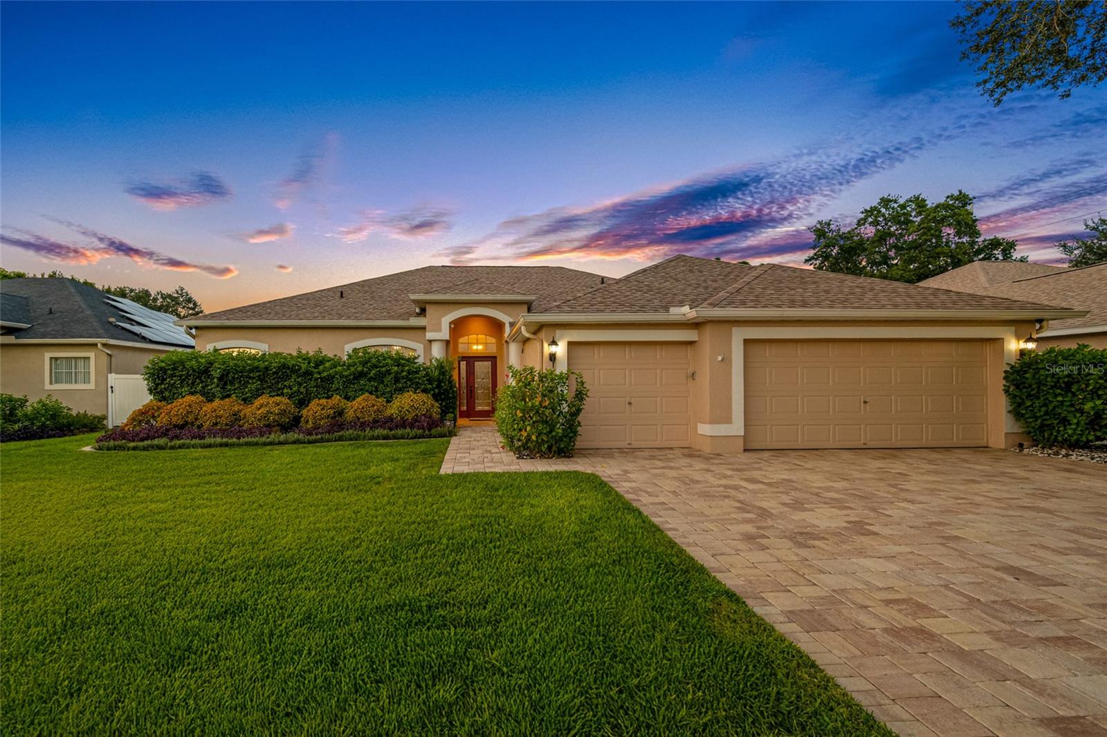 Welcome to your dream home in the highly sought-after community of Duncan Groves in Valrico! This beautifully maintained 4-bedroom, 3-bathroom, 3-car garage POOL home with a dedicated office is designed for both comfort and style. From the moment you arrive, the home boasts exceptional curb appeal and meticulous upkeep. Step inside to a bright, open floor plan with soaring 12-foot ceilings and crown molding throughout. The layout features formal living and dining rooms, along with a desirable three-way split bedroom design—perfect for families who appreciate space and privacy. At the heart of the home is the stunning chef’s kitchen, showcasing quartz countertops, stainless steel appliances, a breakfast bar, and a cozy eat-in nook overlooking the spacious family room. The primary suite offers a private retreat with a walk-in closet and a completely renovated spa-like bathroom with dual vanities, frameless walk-in shower, lighted mirrors and a separate soaking tub. Outdoor living is just as impressive! The extended covered lanai, screened pool area, jacuzzi and professionally landscaped backyard create the ideal setting for entertaining or unwinding. The yard is fully fenced with a new PVC fence (2024) and 12’ wood fence (2025), providing plenty of room for pets to play safely. This home has been thoughtfully updated with: Paved driveway, walkway & entrance (2024), Pool cage rescreened (2025), Kitchen remodel (2023), Guest bath renovation (2023), Primary bath renovation (2024), New exterior doors (2023), Interior paint & added crown molding, Mini-split A/C system in primary suite, and Electrical Hookup established in Electrical Panel to power the entire house via a Generator! Major systems are also up to date: Roof (2022), A/C (2020), Water Heater (2019), Water Softener (2020). Located in a top-rated school district, this home is just minutes from shopping, dining, recreation, and convenient access to US-301 and I-75. Don’t miss this rare opportunity—schedule your private showing today!