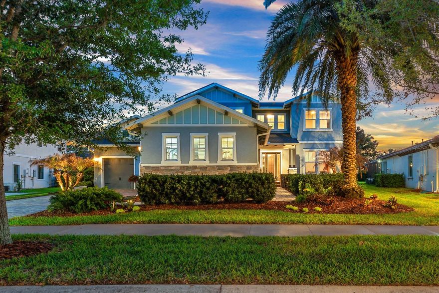 ** $235K is assumable at 2.25% as long as buyer meets VA requirements.** Welcome to this exceptional Cardel Wilshire II home located within the gated FishHawk Preserve community in Lithia—where generous space, thoughtful upgrades, and everyday functionality come together beautifully.
Situated on a .30-acre homesite, this 4-bedroom, 4-bathroom pool home offers over 3,600 square feet of well-designed living space, complemented by a 4-car split garage (two front-facing and two side-facing), a pavered driveway and walkway leading to the entry. Step inside to find porcelain tile throughout the entire first floor, enhancing both style and durability. Just off the entryway, a formal dining room provides a dedicated space for gatherings, while a study/den behind glass French doors sits opposite—ideal for a home office or flex space.
At the heart of the home, the kitchen is designed for both everyday living and entertaining, showcasing a large island, stone countertops, custom backsplash, gas cooktop, built-in oven and microwave, dishwasher, and refrigerator. A butler’s pantry with additional cabinetry and a large storage closet with deep shelving offers exceptional storage. The kitchen flows seamlessly into the dinette, which overlooks the outdoor living space, and into the living room featuring triple sliding glass doors that open fully to the lanai. Outdoor living is elevated with a screened saltwater pool and lanai, finished with Shell-Lock pavers, ceiling fans, and two access doors to the backyard. The space is designed for entertaining with perimeter party lighting, a gas-plumbed firepit, and a convenient pool bath (Bath 3) with direct outdoor access. Thoughtful touches include a radio-controlled dog door, and all pool equipment—including the cleaner and hoses—will convey.
The split bedroom floor plan ensures privacy and flexibility. The primary suite is tucked away on one side of the home and features dual walk-in closets and an en-suite bath with a dual sink vanity, garden tub, and separate shower. Bedrooms 2 and 3 are located on the opposite side of the home, each with walk-in closets and separated by a built-in workstation/desk area. Upstairs, a large bonus room, fourth bedroom, and full bathroom create a versatile space ideal for guests, multi-generational living, or a private retreat.

This home also offers modern efficiency and convenience, featuring solar panels for significant energy savings, two LG backup batteries to power essential systems during outages, and a surround sound system with speakers installed in the patio, garage, bonus room, study/den, living room, kitchen, and dining room, with components included. The laundry room includes cabinetry, washer, and dryer, while the garage provides three ceiling-mounted storage racks. Wide slat blinds are installed throughout, and gutters with downspouts lead to underground drainage conduits for added peace of mind.
Located within Fishhawk Preserve and part of the highly sought-after Fishhawk Ranch Community, residents enjoy access to top-rated schools, parks, trails, and a variety of amenities, all while being conveniently close to shopping, dining, and major commuter routes. This home offers the perfect blend of comfort, efficiency, and elevated indoor-outdoor living—ready to welcome its next owner.