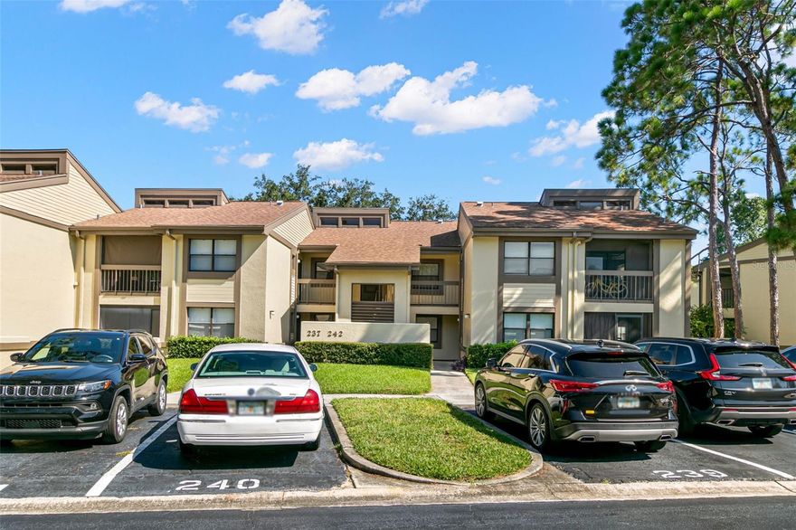 Don't miss this wonderful opportunity to rent in the highly sought-after community of East Lake Woodlands! This 2 bed/2 bath condo comes with a bonus Florida Room, an in-unit laundry closet, and is available for a **short-term furnished rental from May 15, 2026 through February 28, 2027 (3-month minimum).**

Come and see this beautiful unit featuring a kitchen complete with tile backsplash and stainless steel appliances. A breakfast bar provides additional seating, and the kitchen opens to a spacious living/dining room combo with a convenient corner wet bar. Just off the kitchen is a screened, enclosed front lanai with a laundry closet.

In the living room, you'll enjoy sliders leading to a lovely Florida room overlooking the pond—perfect as a patio space or flexible enough to serve as a third bedroom, exercise room, or home office.

Both bedrooms are generously sized. The primary bedroom boasts an updated ensuite bath with a tub/shower combo, decorator tiled wall, large vanity with storage, Corian countertop, and a linen closet. It also features water views and a pocket slider leading to the Florida room/lanai. The second bathroom is also updated with a beautifully tiled shower, linen closet, and built-in vanity. The second bedroom is spacious and provides access to the front enclosed lanai.

Enjoy Florida living from your Florida room with peaceful pond views, and take advantage of the community pool.

Rent includes grounds care, sewer, trash, and water. Schedule your showing today before this one is gone!