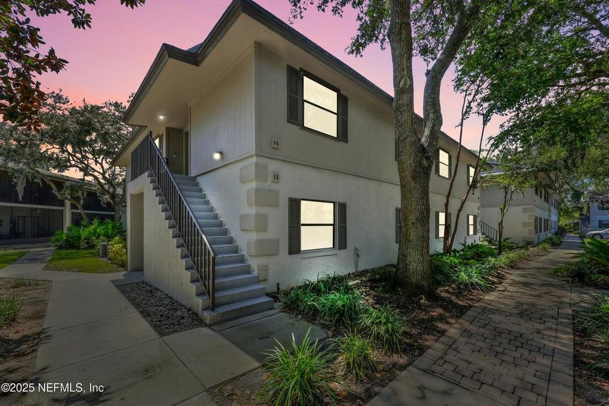 One or more photo(s) has been virtually staged. Tucked away on a quiet cul-de-sac in St. Augustine Shores, this 2-bedroom, 2-bath home offers a comfortable and welcoming layout. The open floor plan features a bright living area, dining space, and a well-appointed kitchen with plenty of storage. The primary suite includes a walk-in closet and private bath, while the split design provides added privacy for the additional bedrooms. Upstairs corner unit with a screened-in balcony overlooks the pool just steps away. Relax on the screened lanai overlooking the fenced backyard. Community amenities include a pool, clubhouse, golf course, Riverview Club, walking trails, and a fishing pier - all with low HOA fees and no CDD!