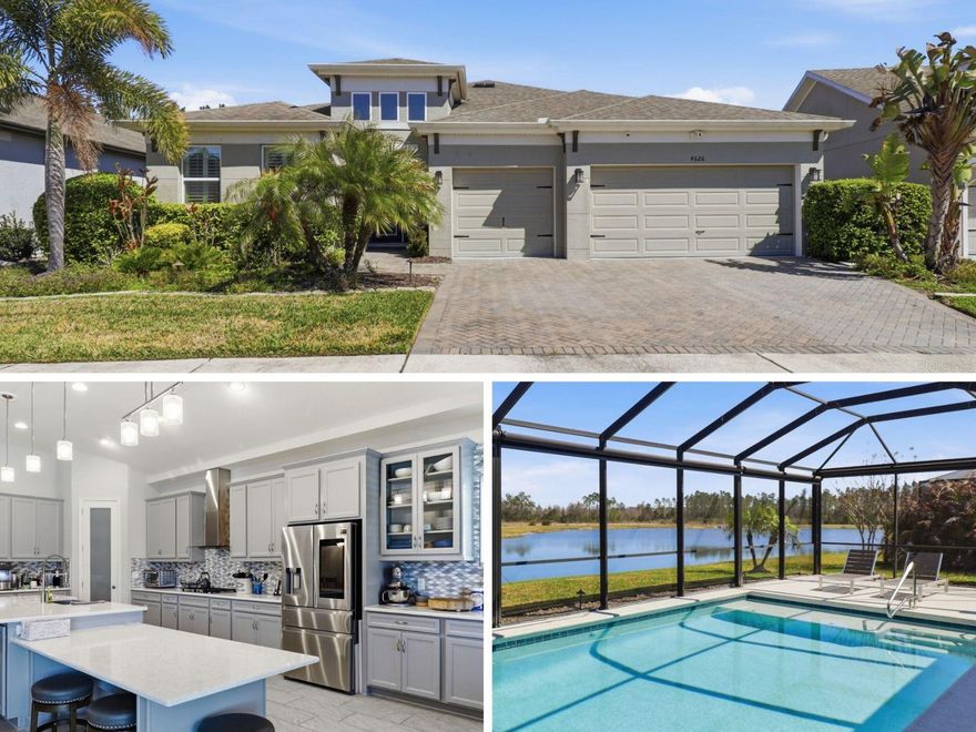 Your dream “Staycation” pool home awaits in the multi-award-winning Bexley Community, known for its blend of natural beauty, top-tier amenities, and connected social spaces.

This LUXURIOUS SMART home sits on a rare premium WATERFRONT CONSERVATION lot, offering PRIVATE WATER VIEWS of picturesque ponds from the POOL, patio, kitchen, living room, and spacious master suite. The design includes four hurricane-rated glass doors that slide out of sight, opening the back wall and merging indoor and outdoor spaces for an unparalleled living experience. The SCREENED-IN PATIO features a HEATED PEBBLE TEC pool, BRAND NEW saltwater chlorination system, recently refreshed heater, Aqualink wireless control system, REMOTE-CONTROLLED PRIVACY SCREEN BLINDS, and a spacious semi-covered outdoor living area overlooking serene water views.

Inside, you'll find a SPACIOUS open layout with high CEILINGS and custom offset tile. The GOURMET KITCHEN features a GAS COOKTOP, upgraded STAINLESS STEEL appliances, stainless steel farm sink, full wall backsplash, 42-INCH CUSTOM cabinets with SLIDE-OUT SHELVES on all lower cabinets, GLASS DOOR walk-in pantry, under-cabinet lighting, recessed lighting, and pendant lighting. QUARTZ COUNTERTOPS and an extended BREAKFAST BAR provide generous space for ENTERTAINING, with pull-out cabinet organizers maximizing functionality.

The master bedroom is a MASSIVE RETREAT, comfortably fitting an EASTERN KING BED and oversized furniture. It includes TWO LARGE WALK-IN CLOSETS with BUILT-IN ORGANIZERS. TWO ADDITIONAL BEDROOMS also feature CUSTOM CLOSET ORGANIZERS. Bathrooms offer PREMIUM TILE and QUARTZ COUNTERTOPS, with the master bath showcasing an OVERHEAD RAIN SHOWER. Additional features include CUSTOM TILE flooring, plantation shutters, SPEAKER PRE-WIRING, TANKLESS GAS WATER HEATER, and a top-of-the-line Carrier AC with new UV LIGHT for mold control, WIFI, HUMIDITY CONTROL, and a BRAND NEW air handler control board.

A LARGE FLEXIBLE SPACE with FROSTED GLASS DOORS can serve as a 4th bedroom, office, or guest suite. It features a FULL BAR with SINK and a 120-INCH PROJECTION SCREEN — ideal for a media room, lounge, game room, gym, or private retreat. The 3 CAR GARAGE provides ample room for vehicles, storage, and hobbies.

The Bexley Community offers a LUXURIOUS, active lifestyle in a breathtaking NATURAL SETTING. The Bexley Club includes THREE RESORT-STYLE POOLS with a WATERPARK, FITNESS CENTER, game room, and the famous TWISTED SPROCKET CAFE. Relax on the BOARDWALK with coffee or enjoy a COLD BEER or wine with friends around the FIRE PIT.

With over 1,200 ACRES of open space, 10 DESIGNATED ADVENTURE TRAILS, and more than 40 PRISTINE LAKES and ponds, this is perfect for NATURE LOVERS and those seeking an ACTIVE LIFESTYLE.

Enjoy EIGHT THEMED PARKS including the “Gimme 10” workout park, “Mud, Sweat, and Gears” BMX park and SOCCER FIELD, and the “Bark Yard” dog parks. Additional amenities include 11 OUTDOOR FITNESS STATIONS, playgrounds, open fields, and BOARDWALK PATHWAYS through wild Florida forests.

In addition to the Bexley Club, the Bexley Hub offers MULTIPLE RESTAURANTS, SHOPS, and a BREWERY centered around a SHADED TURF COURTYARD.

This home and community offer the ultimate Florida Lifestyle. Don’t miss this opportunity to make it yours.