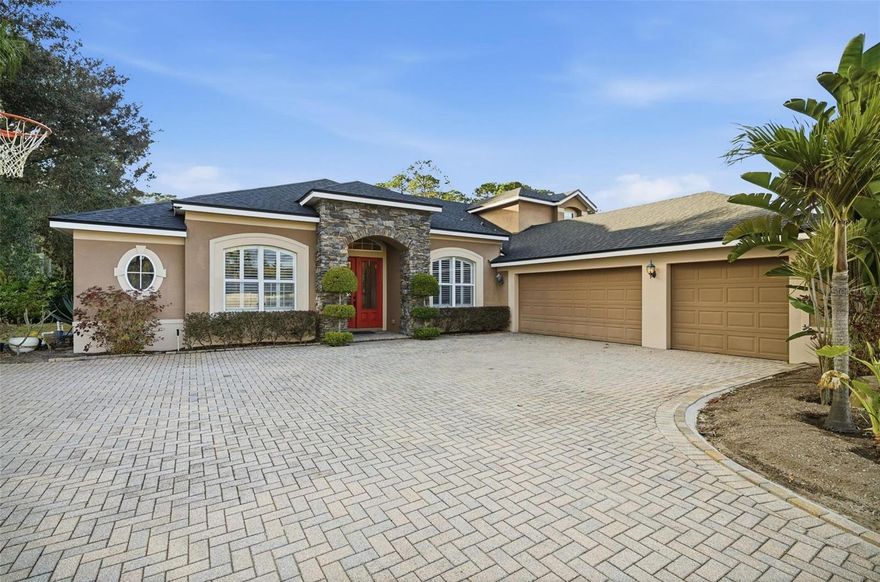 Situated on an oversized homesite within the gated community of Country Lake Estates, this impressive residence offers a rare combination of space, privacy, and lifestyle in East Orlando. The thoughtfully designed floor plan features a first-floor primary suite along with two additional bedrooms and a dedicated office, providing flexible living options ideal for multigenerational living or working from home, while the second floor offers a private bedroom with a full bath and an open loft space perfect for a media room or guest retreat. Generous living areas, a three-car garage, and tasteful updates enhance both comfort and functionality throughout the home. Residents enjoy exclusive access to Country Lake Estates amenities including a private boat ramp on a scenic ski lake, all set within a peaceful enclave conveniently located near major roadways, shopping, and everyday conveniences—schedule your private showing today to experience this exceptional property firsthand!