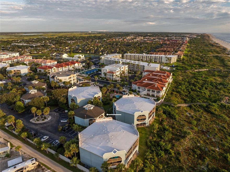 Step into coastal living at its finest with this fully furnished 2-bedroom, 2-bath condo at Ocean Hibiscus in St. Augustine Beach. Perched on the top floor of Building C, this bright and breezy end unit offers sweeping ocean views from the living room, balcony, and primary bedroom. Thoughtful updates include wood floors in the bedrooms, fresh interior paint, a 2024 roof, and re-plumbing in 2016. The monthly HOA covers resort-style amenities, including three sparkling pools (one heated), two hot tubs, tennis courts lined for pickleball, a fitness center, clubhouse, and community BBQ grills—all just steps from your private beach walkover to the sands of St. Augustine Beach.

This condo is move-in ready and being sold fully furnished, washer and dryer included, making it ideal as a primary residence, vacation getaway, or income-producing rental.

In fact, it’s already in a successful vacation rental program with a strong income history. With an unbeatable location east of A1A, ocean views, and endless amenities, this Hibiscus condo is your chance to live the beach lifestyle you’ve always dreamed of.