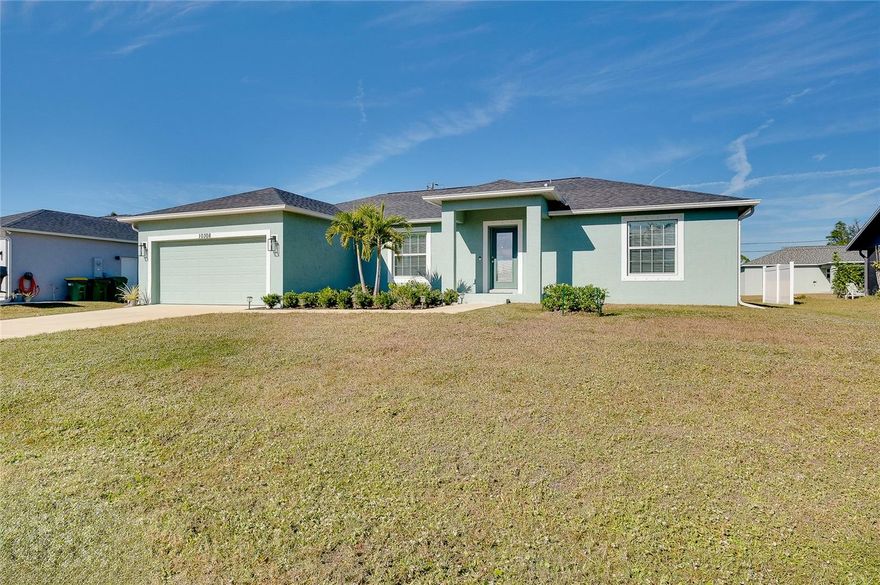 Welcome to this move-in ready newer home, ideally situated in one of the most desirable non-deed-restricted communities in sunny Florida. With no HOA fees, this beautifully maintained 3-bedroom, 2-bath home with an attached 2-car garage offers 1,639 sq. ft. of bright, open, and efficient living space designed for the ultimate Florida lifestyle.
Step inside and be greeted by soaring high ceilings, elegant tile flooring throughout (no carpet anywhere!), and an abundance of natural light enhanced by custom window treatments on every window. The spacious open concept living room flows effortlessly into the gourmet kitchen, featuring a large granite island perfect for entertaining, light shaker cabinetry, stainless steel appliances, recessed lighting, and a cozy breakfast/dining area. French doors from the dining space open directly to the lanai—your private outdoor retreat ideal for morning coffee or evening relaxation.

The luxurious master suite is a true oasis, complete with a generous walk-in closet and a spa-like ensuite showcasing a walk-in shower, dual-sink granite vanity, and beautiful finishes. Two additional well-appointed bedrooms are tucked away near the guest bath with a shower/tub combo, offering flexibility for guests, hobbies, or a home office. A dedicated laundry room with a washer, dryer, and deep utility sink adds everyday convenience.

Thoughtful upgrades include ceiling fans in every room, hurricane/storm shutters for peace of mind, and brand-new gutters recently installed around the entire exterior. With granite countertops in both the kitchen and bathrooms, this home combines style and function in every detail.

Enjoy low-maintenance Florida living at its finest—perfectly move-in ready and designed with no wasted space. Just minutes from pristine Gulf beaches, 15 minutes from Wellen Park, shopping, dining, golf, and everything the Sunshine State. This is coastal living redefined—schedule your private showing today!