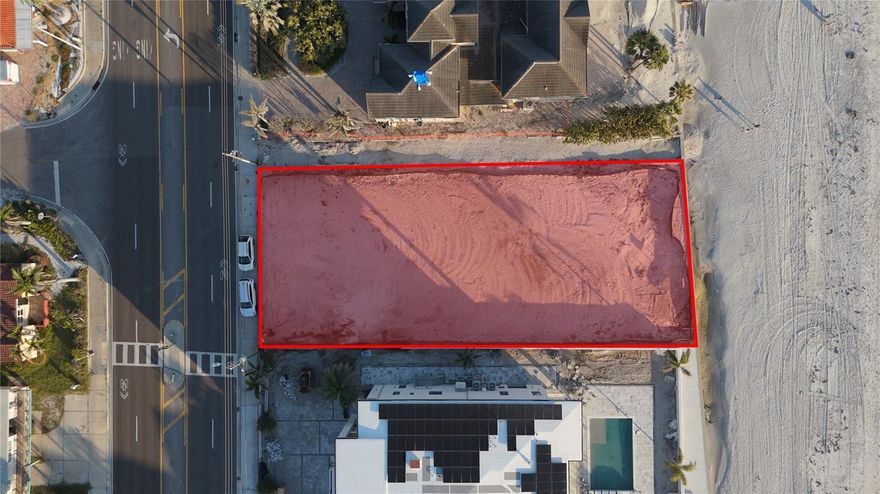 EXTRAORDINARY AND RARE OPPORTUNITY TO BUILD A CUSTOM LUXURY BEACHFRONT ESTATE ON ONE OF THE GULF COAST’S MOST PRISTINE BEACHES.  75’ of frontage on the powder white sand of Redington Beach in a stretch of exclusive, resort-style residences. Close to the conveniences of restaurants and amenities.
Disconnect from the hustle and stress of daily life in your own piece of paradise while remaining within 30-40 minutes from Tampa International Airport and under 30 minutes to all Downtown St Pete has to offer.
Enjoy unobstructed views of endless sunsets and romantic walks on the famed Florida Gulf Coast on a truly exceptional lot.