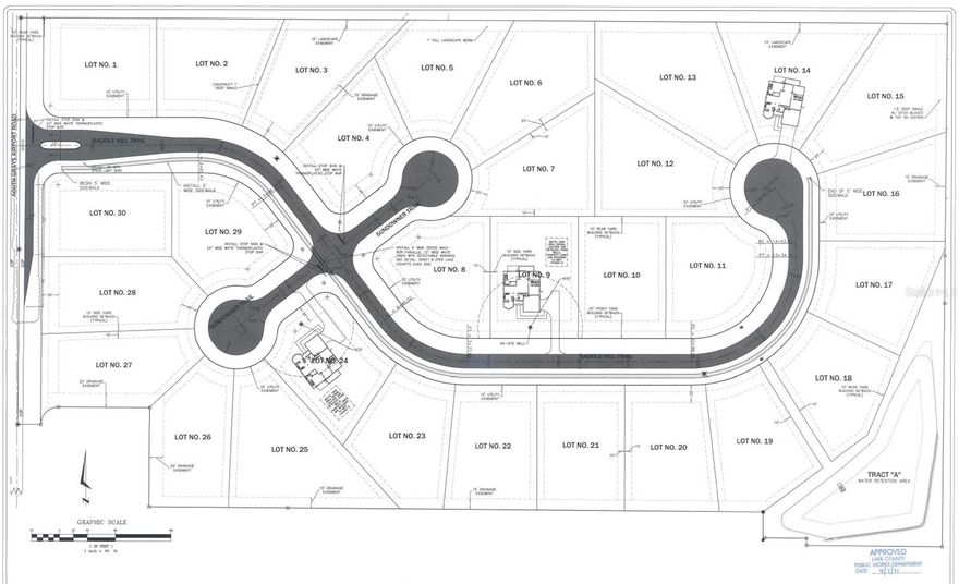Offering is for Saddle Hill Estates - Horizontally Developed sub-division with 30 half acre or more lots totaling 20+/- Acres approved for well & septic.  Internal roads, storm water drainage,  fire hydrants, retention pond and landscaping completed. Ready to start building your dream homes. Ideal for custom builders and family and friends compound. Approved for gated community. 

Beautiful property located minutes from The Villages and an hour from Orlando. Ideal rural setting yet minutes to world class golfing and fishing, shopping, dining, entertainment, doctors and hospitals. An excellent development opportunity awaits! All information provided herein is believed to be accurate, but is not guaranteed.