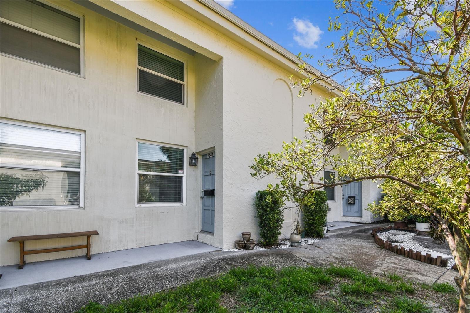 *** PEACEFUL AND PRIVATE ***  Villa/Townhouse in a Peaceful Roomy Community.  This home has Great Location with a Park-Like setting.
*Private Court Yard to Enjoy a Cook-Out and Has Exterior Storage Galor.  Large/Remodeled Kitchen with all Newer Stainless Steel Applicanes, Complete with a Stackable Washer & Dryer, Range, Refrigerator, Dishwasher & even a Large Pantry.  This unit is very Private and the 2 Bedroom are the same size.  Even has Vaulted Ceiling in each Bedroom.  Engineered Hard Wood/Laminate Floors in Living Room.  Bedrooms are carpeted and Family Room/Kitchen has ceramic Tile.Each Room of the Villa has their own Floor. Huge Community Park with, Swing sets for the Youngsters, A Community Pool w/ even a shallow kiddy pool & Restroom facilities as well. Or Enjoy Tennis or strike up a Basketball Game on the Regulation Court.  Great Community to Walk around and enjoy the Open Park-Like Spaces. Well Lit for those Evening Strolls.  This Unit has that Home feeling and No worries about any upkeep.  You would never know this Area Exist once inside. Close to St. Pete (15 min) The Airport (15 min) Local Shopping Right around the Community.  YOU'VE GOT TO CONSIDER THIS PLACE, IT'S A LIFE STYLE & A GREAT PLACE TO CALL HOME.  Entertain Friends or Enjoy Peace & Quite. BEST PRICED UNIT IN THE COMMUNITY.   AVAILABLE NOW.    "Stress Free Living at It's Best"