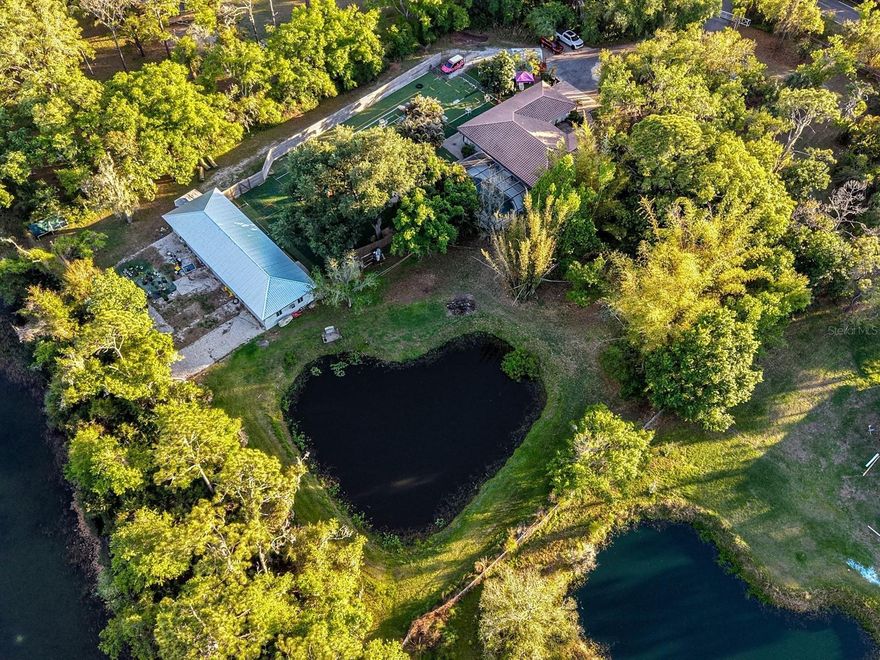 Gated Sarasota Estate with Home Business Infrastructure — Live, Work & Thrive on 2.49 Acres! Tucked deep off Proctor Road, this lakefront estate — with its own private pond — offers a rare convergence of privacy, space, & opportunity that simply does not come along often — at any price. The property is fully fenced, & a canopy of mature oaks & native Florida landscaping lines the paver arrival, where a courtyard entrance, stone exterior accents, tile roof, & French door entry set a tone that is warm, layered, & full of character. Inside, the open split floor plan spans 2,223 sq. ft. of air-conditioned living space, with upgraded windows throughout. Custom tile floors, wood-beamed ceilings, & handcrafted millwork weave a common thread of carefully articulated detail that connects each room’s distinct personality. The formal living room features a dramatic wood feature wall & sliding glass doors to the private courtyard; the dining room is anchored by a custom chandelier; & the family room opens to the screened lanai through sliding glass doors with recessed lighting throughout. The kitchen is the heart of the home — appointed with a center island, bar seating, black granite countertops, white raised-panel cabinetry, a built-in pantry, stainless steel appliances, two refrigerators, & a pass-through to the pool area, with more than enough room & storage to handle everything from a quiet morning to a full crowd. The primary suite is a true retreat — quiet, grounded, & thoughtfully appointed, with an en suite bath that feels spa-like, featuring dual sinks, an electric LED mirror, & a walk-in shower designed for unwinding, plus a pocket door leading to a built-in walk-in closet. Two additional bedrooms each feature the home’s signature beamed ceilings & moldings, while the guest bath impresses with custom black-and-white tile floors & a subway-tiled shower-tub surround. Step outside to a screened lanai with a pool, spa, & spillover feature — a private outdoor retreat with plenty of room to lounge & entertain. The detached 77x24, fully air-conditioned 1,848 sq. ft. building — originally designed with concrete flooring & three garage bays with tall electric overhead doors, which could easily be restored — is currently configured as a flexible, purposeful space. Think home business, car collection, woodworking shop, weekend projects, or whatever your passion demands — ideal for anyone who needs serious room to do what they do. The attached two-car garage adds 441 sq. ft. of enclosed, air-conditioned space. Both the house & barn are insulated with Icynene spray foam & equipped with new AC systems & ductwork (replaced within the last 3–5 years), & the barn received a brand-new roof in 2025. The sewer/drain line has also been re-lined within the last several years — the kind of behind-the-scenes investment that makes a real difference in long-term ownership. There is ample room for RV & boat parking, & with no HOA to contend with, you have the freedom to use this property entirely on your terms. Located within Dunhill Estates — a coveted enclave of just 12 estate-sized lots — & just minutes from Clark Road & I-75, & a short drive from the world-renowned beaches of Siesta Key. Nearby trailheads provide easy access to the Legacy Trail, & the area is rich with shopping, dining, & parks. This Sarasota estate delivers Florida charm, lakefront land, gated privacy, & a rare combination of living & working space — all without ever sacrificing convenience.