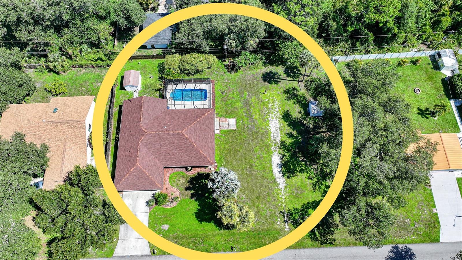Welcome to your dream home — a stunning 3-bedroom, 2-bath oasis offering 1,933 square feet of beautifully designed living space, perfectly situated on a rare double lot in the heart of Port Charlotte! From the moment you arrive, you’ll be captivated by the spacious layout, the seamless indoor-outdoor flow, and the sparkling private pool that transforms your backyard into your very own resort-style escape. As an added bonus, a luxurious hot tub is included with the purchase, perfect for relaxing evenings under the stars. Inside, you’ll find an open-concept living area filled with natural light, a stylish kitchen ideal for entertaining, and generously sized bedrooms that provide comfort and flexibility for the whole family. An indoor laundry room adds convenience and functionality, while a dedicated shed in the backyard offers plenty of extra storage for tools, toys, or hobbies. The expansive double lot opens the door to endless possibilities — garden space, room for pets, RV or boat parking — you name it! This isn’t just a house; it’s the lifestyle upgrade you’ve been waiting for, nestled in one of Port Charlotte’s most desirable locations and ready to welcome you home.
