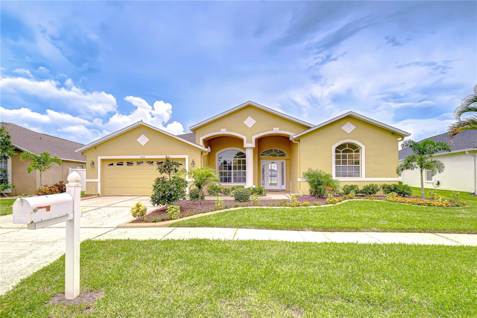 This beautiful 4 bedroom, 3 bathroom home has a large fully fenced back yard with POND VIEWS. Some of the many updates include: NEW Roof 2025 with transferrable warranty, new carpet 2025, fresh interior paint 2025, exterior paint 2024, A/C 2020, water heater 2018, and more! Enjoy cooking & entertaining in your recently updated kitchen with NEW quartz countertops, NEW soft close cabinets & drawers with new hardware, custom pot drawers & lazy susan, a breakfast bar, newer stainless steel appliances, and a closet pantry. The kitchen overlooks the breakfast nook and spacious family room with French doors that lead to the patio and fenced back yard. The laundry room is located off the kitchen with room for a side-by-side washer & dryer, shelving/storage space above, and access to the garage. The primary suite is located off the formal living & dining room areas and has 2 walk-in closets, plenty of room for a king size bed, a separate sitting room that can be used as an office, craft area, nursery, or workout area…the options are endless! The attached primary bath has dual vanities, a large glass enclosed shower, relaxing garden tub, & separate water closet. The secondary bedrooms are spacious and both secondary bathrooms have linen closets. Relax after a long day or enjoy dining alfresco on your covered lanai. Enjoy all of the wonderful amenities: community pool, spa, dog park, tennis court, basketball court, gym, and a clubhouse with a kitchen that can be rented for events. Easy access to Hwy 301 & Selmon Expressway for a quick commute. Conveniently located near numerous restaurants, shopping centers, Brandon mall, TopGolf, hospitals, medical facilities, & so much more! Low HOA fees & NO CDD fees!!
