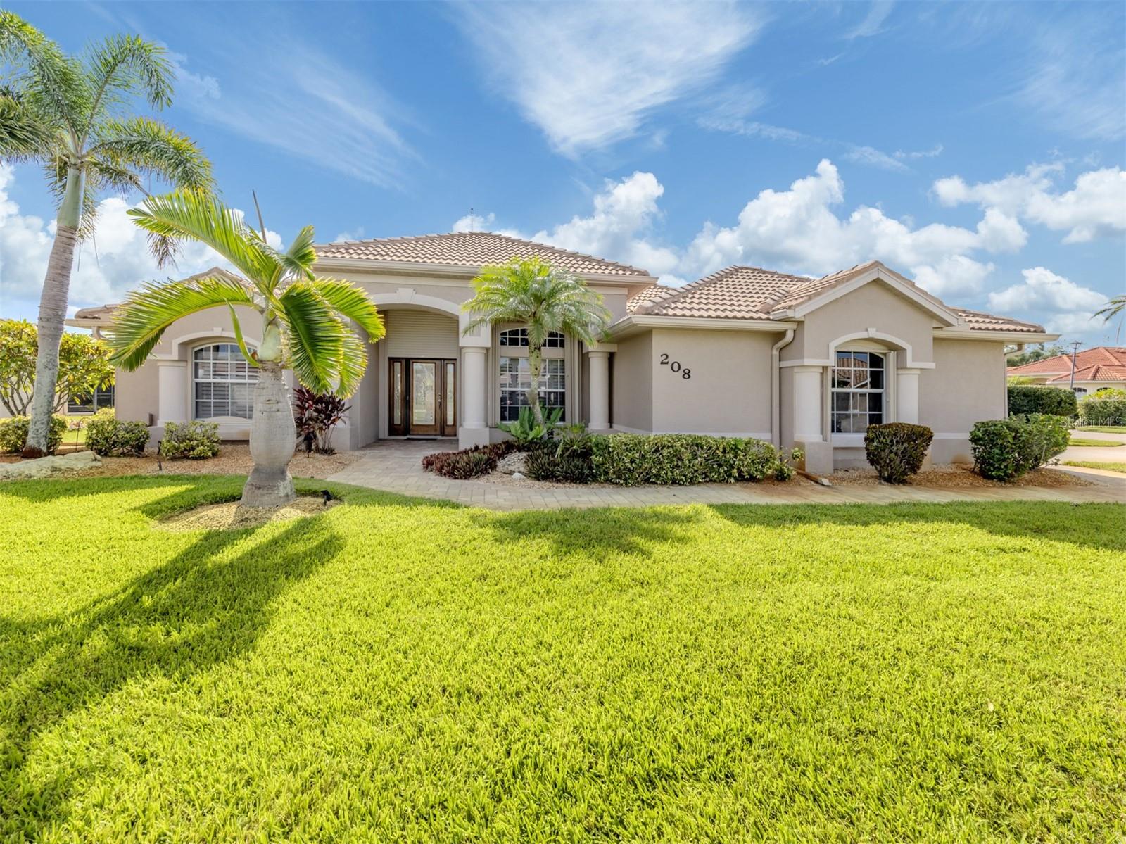 Nestled on a desirable corner homesite, this beautiful home constructed by Caithness Construction is waiting for you to call it home. This solid block residence offers the perfect blend of comfort, convenience and coastal living. Featuring three spacious bedrooms and two full bathrooms this home also boasts a split floor plan ideal for privacy and flexibility. The heart of the home is the expansive great room, perfect for relaxing with friends and family. Step outside to your own private backyard oasis, complete with a sparkling pool, perfect for soaking up the Florida sunshine. This home offers the best of both tranquility and accessibility. Whether you're looking for a permanent residence or a vacation retreat, this home is it. This community is a quaint enclave of homes with sidewalks throughout the neighborhood for nightly walks. Conveniently located near beautiful Gulf beaches, I-75, medical facilities, hospitals, shopping, historic downtown Venice, dining, A-rated schools, and more. This home has low HOA fees, no CDD fees and not in a flood zone. You will appreciate the convenience of this community, close to everything this quaint town has to offer. This residence will not last long, so make your appointment to see this beautiful home today.