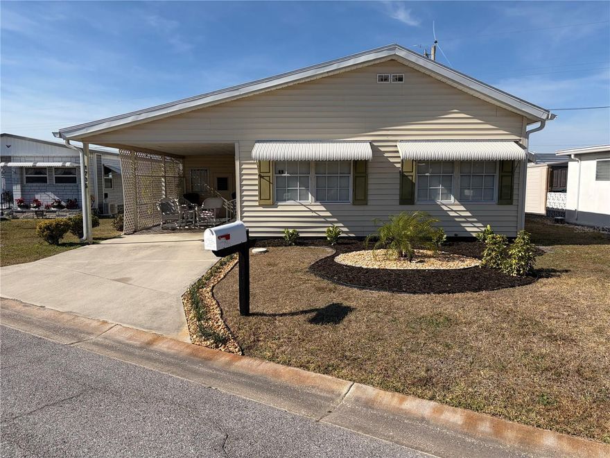 This fully furnished, double-wide home features 2 bedrooms and 2 bathrooms, having undergone a complete rebuild in 1985. Although tax records list its size as 624 square feet, the actual living space is about 984 square feet under air, including a combined living and dining area plus a spacious bonus or family room where the laundry is conveniently situated inside. The house offers several recent upgrades, such as a 2023 AC unit with ceiling registers for better cooling, a 2022 membrane roof, vinyl siding, and an attached shed for ample storage.
Tri-par Estates provides a wealth of amenities: enjoy a heated and cooled large pool for year-round swimming, a brand-new spa, tiki hut, pickleball courts, fitness center, shuffleboard, miniature golf, horseshoes, and various recreation hall rooms equipped with ping-pong, billiards, card tables, a kitchenette, sewing areas, and more. The expansive clubhouse regularly hosts dinners, dances, and other events.
Situated only minutes from downtown Sarasota, you’ll have easy access to marinas, shopping, restaurants, museums, the world-renowned Siesta Key and Lido Key beaches, and Sarasota airport.
In this special park and recreation district, residents own their land directly, with no separate HOA fees—an annual fee of $1,648 is included in your property taxes. This is also a golf cart-friendly community with optional RV or boat storage when available. Don’t miss the opportunity to join this lively, well-established neighborhood.