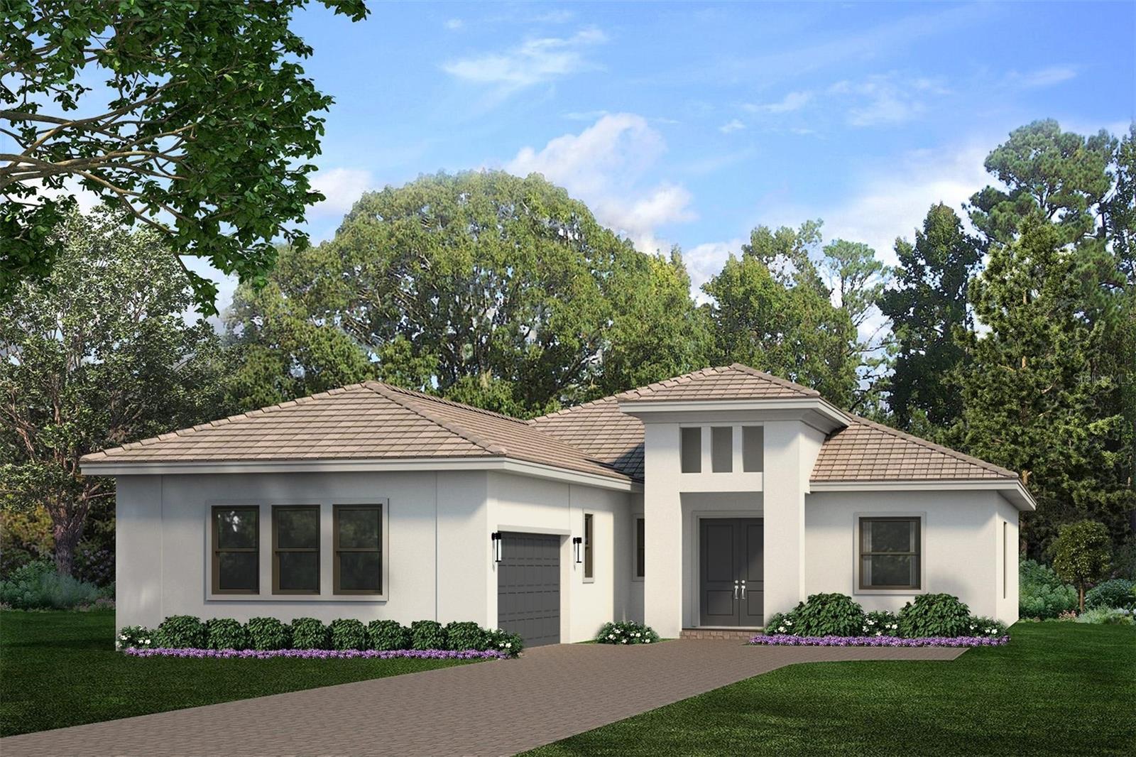 Under Construction. **New Construction** Model photos used for reference. Home will be available in August 2025. Welcome to the Renoir by Kolter Homes, one of the final opportunities to own new construction in the highly sought-after Artistry Sarasota community. From the moment you step through the elegant double door entry, you're welcomed into a wide foyer that opens into a thoughtfully crafted living area filled with natural sunlight—a perfect blend of openness, warmth, and functionality. This carefully designed home showcases 2 spacious bedrooms, 2.5 bathrooms, a den, a club room, and a 3-car side entry garage ideal for extra storage, golf carts, or weekend toys. Whether you're downsizing from a larger property or seeking a lifestyle upgrade, the Renoir delivers all the right space in precisely the right places. Positioned on a premium homesite that backs up to water, the home is oriented with a coveted southern rear exposure, ensuring sunlight throughout the day and breathtaking sunsets in the evening. The extended covered lanai is a standout feature, offering a serene outdoor living space ideal for al fresco dining, quiet relaxation, or lively entertaining. The lanai also includes a privacy wall and is pre-plumbed for a future pool—creating a seamless path to building your dream private oasis.