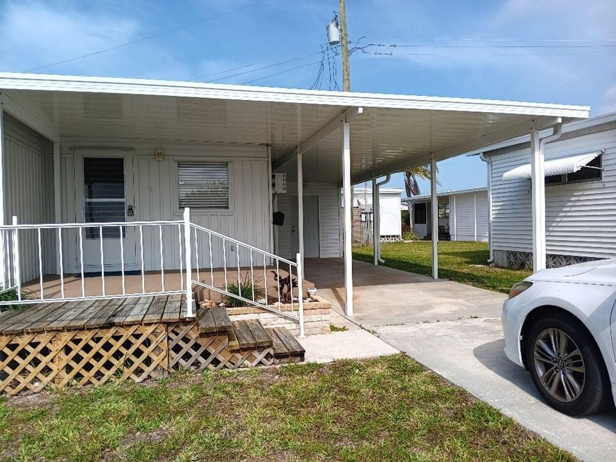 Here is your opportunity to own a home in Country Club Estates that has an updated kitchen, two bedrooms, newer flooring and located on a short street with minimal traffic.  Also, at a price that is affordable in this Premier community on the Island in Venice, FL.  One of the best prices currently for a home in CCE. This homeowner has replaced all of the appliances--including the washer and dryer, flooring, and entire bathroom within the last year. And the hot water heater in 2024 also. It has a new carport and the shed has been rebuilt.  Nothing to do here but move in.   Seller willing to hold a portion of the sale amount as a mortgage.  Home is furnished and ready to have a new owner. This is resort style living.  This beautiful community is located on Venice Island.  Enjoy the heated pool with water aerobics and exercise classes.  Country Club Estates has two clubhouses,  both with kitchens.  One clubhouse has a stage for bands and performances, the other overlooks the waterway with rented boat slips for the residents.  From the boat club to the book club, you will probably find it here.  Pickleball, shuffleboard, corn hole billiards, ping pong, library, fitness center, most card games, karaoke, events planned for the holiday, local bands and DJ's for dances, neighborhood parades and scavenger hunts. Too many to list.  This is not just a place to live--it is a lifestyle.  Come see for yourself