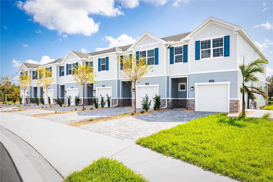 QUICK MOVE-IN. Low-maintenance townhomes in a CDD-free community. A 150 miles of trails, paths, and boardwalks winding through wildlife habitats and lakes. And 30 minutes to top beaches in Bradenton and Sarasota. You’ll be just minutes away from shopping, dining, arts, entertainment, and recreation. The Mayport End Unit. Enter your one-car garage attached home through the covered front porch. The welcoming foyer leads your eye to your spacious living area. Gather in your great room with friends and family before enjoying a home cooked meal prepared in your charming kitchen and served on the large island. Upstairs, two bedrooms and a full bath offer privacy for guests. A conveniently placed second floor washer and dryer make laundry easy. Your luxury owner’s suite includes two large walk-in closets and a spa-like dual vanity bath. The Mayport is a must-see. All Ryan Homes now include WIFI-enabled garage opener and Ecobee thermostat. **Closing cost assistance is available with use of Builder’s affiliated lender**. DISCLAIMER: Prices, financing, promotion, and offers subject to change without notice. Offer valid on new sales only. See Community Sales and Marketing Representative for details. Promotions cannot be combined with any other offer. All uploaded photos are stock photos of this floor plan. Actual home may differ from photos.