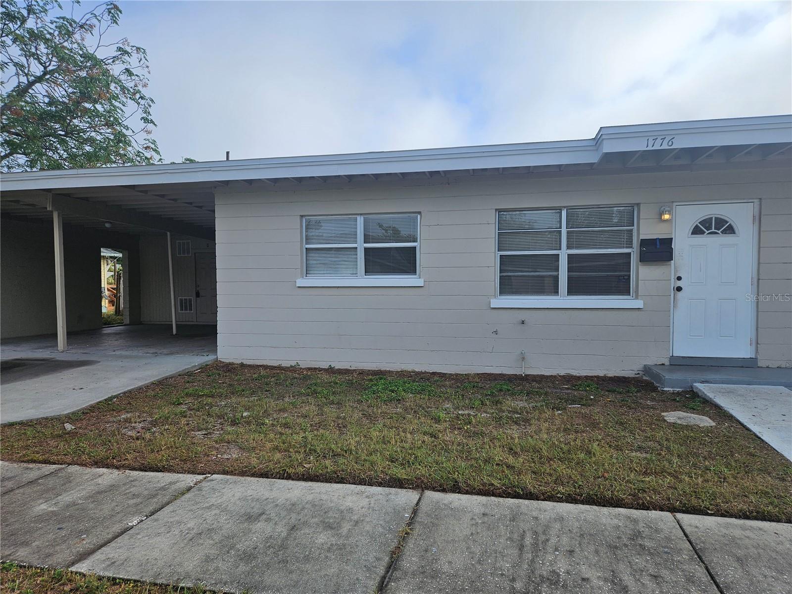 Don’t miss out on this concrete block duplex located in the heart of St. Petersburg! Each unit features 2 bedrooms and 1 bathroom, offering comfortable living spaces with solid wood cabinets and tile flooring throughout. Both units are currently occupied, making this a great investment opportunity.
Key features of this property include:
2-bedroom, 1-bath units on each side
Covered carport with 1 parking space per unit
Storage room in carport area with washer & dryer hookups
Separate power and water meters – tenants pay their own utilities
Close proximity to downtown St. Pete, Tropicana Field, banks, grocery stores, and dining options
Only 10 minutes from downtown and major amenities
This duplex is being sold as-is for the seller's convenience. Whether you're an investor or looking for a stable income property, this gem won't last long. Act fast and make it yours before it's gone!