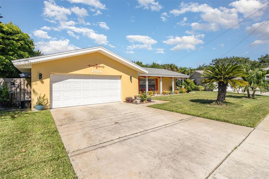 Welcome to this well-maintained 3-bedroom, 2-bathroom concrete block home located in the heart of Merritt Island. This inviting property offers a comfortable layout with a large screen patio, spacious living areas, and a functional kitchen. Step outside to a beautifully landscaped backyard featuring a peaceful pond view and a cozy swing — perfect for relaxing evenings or morning coffee. Solid construction, serene setting, and a prime location make this home a must-see!