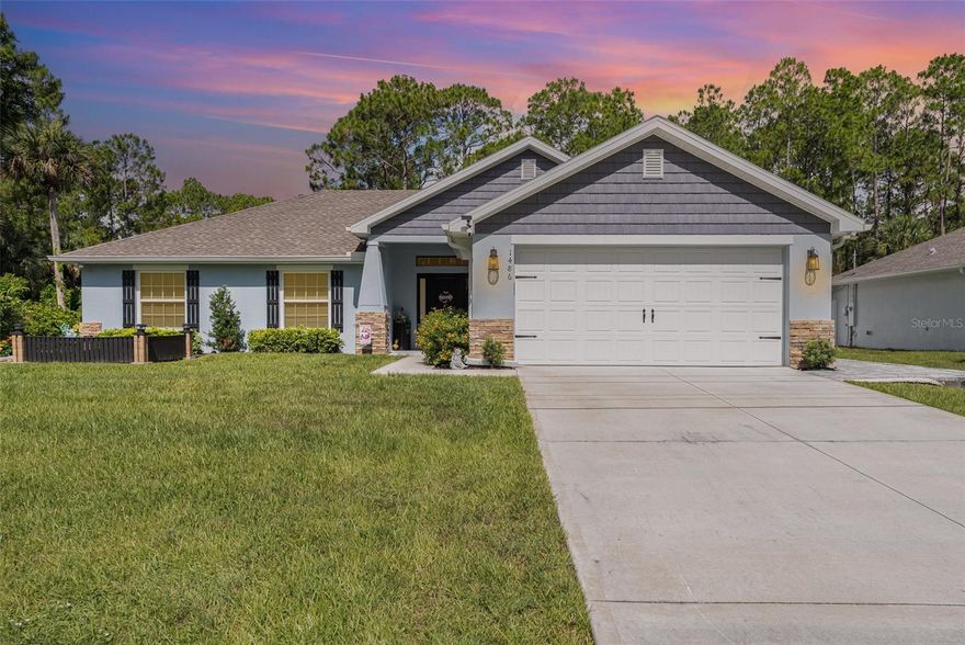 Welcome home to this beautifully upgraded 4-bed, 2-bath 2022 build with NO HOA in a peaceful Palm Bay neighborhood. Step inside to an open, modern layout featuring premium 20-mil flooring, impact windows, and a stylish kitchen with premium finishes and a reverse osmosis system already installed. Enjoy Florida living in your fully fenced backyard and well-manicured front lawn that boosts curb appeal from the moment you arrive. The home also includes a 2-car garage and negotiable furnishings, making move-in a breeze. Don't miss this move-in-ready beauty with upgrades at every turn! Dining light negotiable.