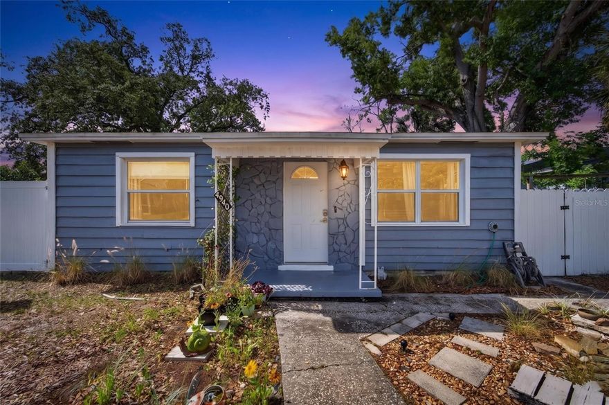 This charming and affordable 2-bedroom, 1-bath home sits on an oversized lot with alley access and features a spacious one-car garage. The open living area flows seamlessly from the kitchen, showcasing the character and warmth throughout the home. The home has been well cared for and offers a solid foundation with major systems in good condition, giving buyers peace of mind and the opportunity to make it their own over time. Both bedrooms are generously sized with large closets, and a versatile bonus room with laminate flooring provides flexibility as a dining room, additional bedroom, office, or den. Enjoy relaxing in the cute screened-in lanai on the side of the home, surrounded by palm and shade trees that add to the inviting feel of the property. Major system components are in strong shape, including a roof, HVAC system, and hot water heater (2018), along with an electrical panel and wiring completed in 2020. Located close to the water with no flood insurance required, this property also offers ample space for boat or RV parking on the oversized lot. Situated in the desirable Westminster Heights neighborhood, you’re just minutes from parks, Gulfport Beach, the Historic Waterfront Arts District, and a short drive to downtown St. Petersburg, known for its vibrant waterfront, dining, and entertainment. This is a great starter home or investment opportunity in a highly desirable area—perfect for building equity while adding your own personal touches. Come make this adorable home your own. Priced to sell. Schedule your private showing today.