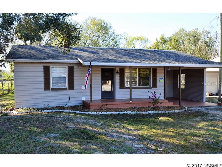 Don't miss out on this adorable 2 bedroom, 1.5 bath home. The home has been upgraded with new roof updated kitchen, new paint and new flooring. EZ maintenance exterior vinyl siding. tile flooring. This home has city water and septic system. Updated utility room with cabinets for storage. This is a squeaky-clean, move-in ready home perfect for a buyer obtaining financing, a second homeowner or an investment. Out in the country yet close to shopping, restaurants, beach, shopping and quick access to I-95. Square footage received from tax rolls. ;Water: City