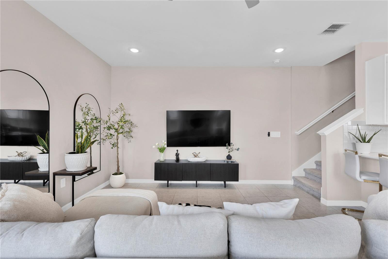Modern Reagan Model Townhome in the Heart of Babcock Ranch – Town Walk Neighborhood Live in comfort and style in this beautifully appointed Reagan model townhome offering 3 Bedrooms + Loft, 2.5 Bathrooms in the walkable Town Walk neighborhood of Babcock Ranch – the nation’s first solar-powered town. This spacious home features an open-concept floorplan with a light-filled great room and a well-equipped kitchen boasting quartz countertops, stainless steel appliances, upgraded cabinetry, and a large island perfect for entertaining. Upstairs, enjoy a versatile loft space ideal for a home office or second living area, a private primary suite with a walk-in closet and en-suite bath, two guest bedrooms, and a full bath. The home also includes a 2-car attached garage, covered lanai, and upstairs laundry for added convenience. Rent includes Trash and High-Speed Fiber Internet. This property can be rented furnished or unfurnished – furniture negotiable, offering flexibility to suit your lifestyle needs. Located just a short walk from Founder’s Square with restaurants, shopping, and community events, residents enjoy access to miles of trails, resort-style pools, fitness center, parks, lakes, and more – all part of the vibrant Babcock Ranch lifestyle. Furnished option is also available for additional rent.
