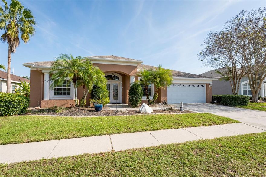 This spacious lakefront pool home offers four bedrooms, a den, three baths, and a 2-car garage. 2019 Updates: Hurricane-impact windows, exterior sliding doors to Lanai, and roof replacement. 2024 Updates: Lanai pool screens, A/C system. 2025 Updates: 2' x 4' large-format tile and new baseboards in all common areas, light fixtures in the dining room, living room, and kitchen, ceiling fans in the primary bedroom and family room, Surround-sound speaker system in the family room, carpet in all bedrooms. Entire interior freshly painted in a neutral tone, New water-supply shut-off valves for all bathroom commodes. The kitchen has wood cabinetry, granite countertops, and newer Samsung appliances. All bathrooms feature matching cream cabinets and granite countertops. A cabana bath provides convenient access to the pool area. Enjoy the lake views from the main living spaces. Residents enjoy access to a community, heated pool, clubhouse, playground, tennis courts, and a basketball court. The location offers easy access to University Town Center in Sarasota, hospitals, major highways, and area beaches, combining convenience with comfort and style. This home delivers modern updates, beautiful views, and outstanding community amenities, and close proximity to highly rated schools. MatterPort Virtual Tour link is the Virtual Tour link Under the Photo and in the realtor comments.