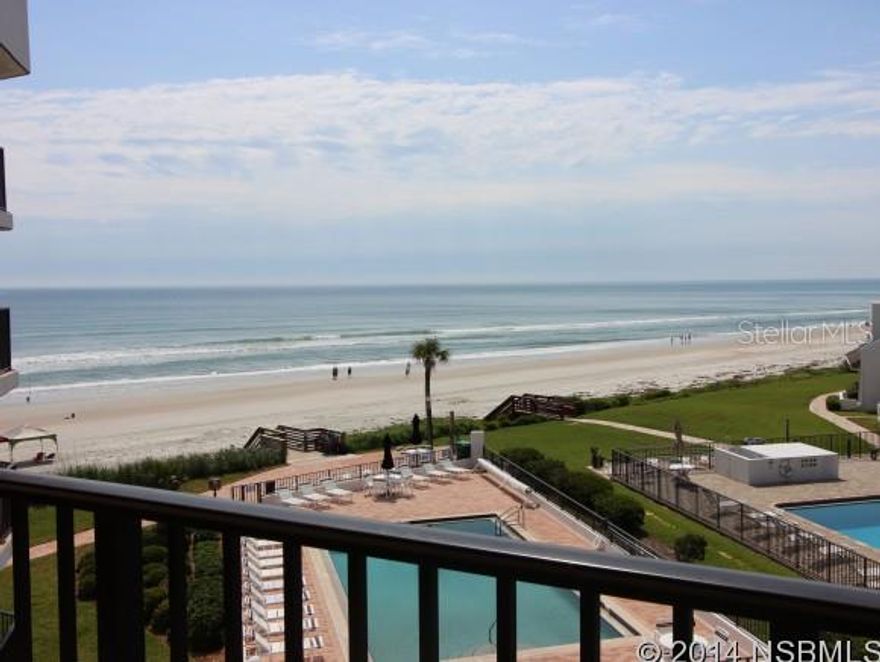 VIEW and LOCATION what more can you ask for.  Fantastic ocean view from this 4th floor ocean side unit in exclusive Silver Sands Condominium. Located on the south side as close to oceanfront as you can get without the cost.  Superbly built poured concrete building with atrium, fountains and waterfall.  Unit has been owner occupied and lovingly maintained. ;LocationDescription: Condo ;Water: City