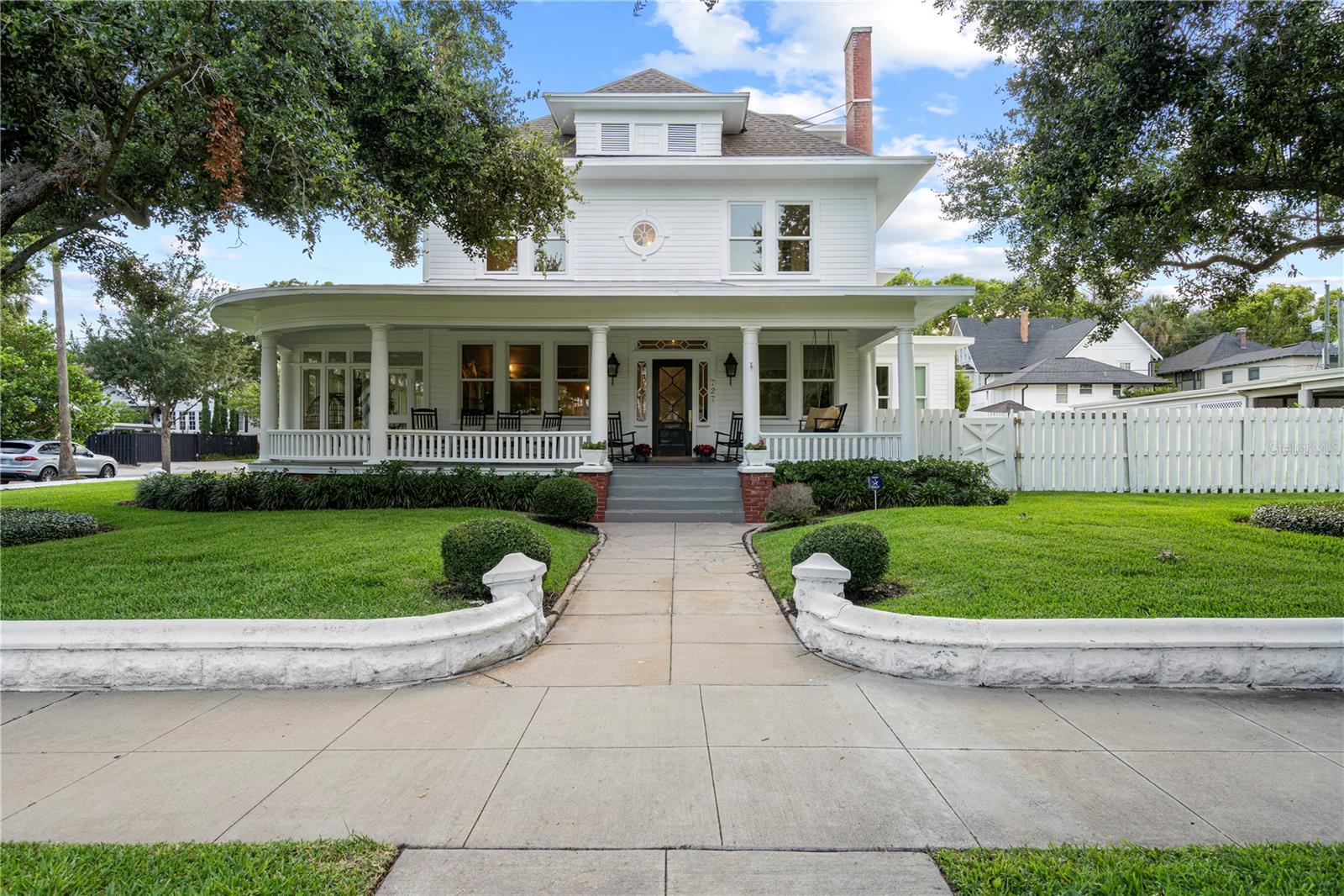 Under contract-accepting backup offers. Welcome to your dream home in the prestigious Historic Hyde Park district! This meticulously renovated luxury residence seamlessly combines classic elegance with modern sophistication. Sitting just shy of 16,000 SF double corner lot, this home features 5 bedrooms, 8 bathrooms, & a bonus room. Complete with a full GUEST HOUSE built in 2017. All new hurricane impact windows, new roof, new electrical & plumbing. Every aspect of this remarkable property has been thoughtfully designed and impeccably executed by Off Shore Designed, ensuring a truly unparalleled living experience. As you enter through the main door, you are greeted by a gracious gathering room adorned with exquisite details, setting the tone for the rest of the home. The gleaming engineered hardwood floors, high ceilings, and abundant natural light throughout create an ambiance of timeless charm and warmth. The main living areas offer an ideal blend of open-concept design and distinct spaces for formal/informal gatherings. The spacious living room boasts a stunning view of the kitchen & backyard, providing a focal point for relaxation and entertainment. Adjacent to the kitchen, the elegant dining room is perfect for hosting intimate dinner parties or extravagant celebrations. The gourmet kitchen is a culinary enthusiast's dream come true. Meticulously designed with top-of-the-line appliances, custom cabinetry, and a large center island, it offers both functionality and style. Whether you are a master chef or simply enjoy casual cooking, this kitchen will exceed your expectations. Appliances include Thermador, Miele, and Sully Classique. Countertops are finished off with stunning marble, and black soapstone for the bar/coffee area. Retreat to the luxurious master suite, a private oasis of tranquility. Featuring a spacious bedroom with a sitting area, or what can be used as a second closet/office. A lavish en-suite bathroom with a 72” concrete soaking tub and a separate walk-in shower, and a generously sized walk-in closet. Master is equipped with a built in sauna, steam shower, and a TOTO Neorest NXI toilet. This suite is designed for ultimate relaxation and rejuvenation. The remaining bedrooms are equally impressive, each offering its own unique charm and character. With ample closet space and well-appointed bathrooms, these rooms provide comfort and privacy for family members and guests alike. This exceptional residence also includes a versatile home office/library, a media room for entertainment, or what can be a fully equipped fitness center, ensuring that every aspect of your lifestyle is catered to within the confines of your own home. As you step outside, you are welcomed by a meticulously landscaped backyard oasis. Guest house photos not pictured, but includes powder bath, living room, and kitchenette on first floor. Second floor you will find a spacious loft, full bedroom, and full bathroom. Located in the highly sought-after Historic Hyde Park district, this home offers easy access to the vibrant cultural scene, renowned restaurants, boutique shops, and lush parks that define this prestigious neighborhood. Indulge yourself in the epitome of luxury living with this recently renovated masterpiece. Impeccable craftsmanship, timeless design, and an unrivaled location make this property a true gem. Don't miss the opportunity to make this extraordinary residence your own and experience the pinnacle of sophistication and elegance. ARC approved arbor style covered parking.