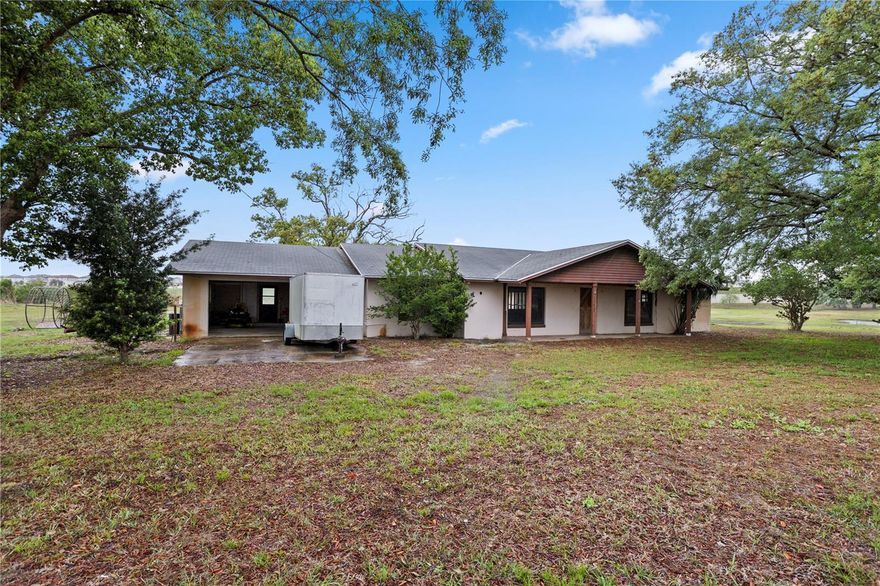 Rare opportunity to own 6.8 acres in the heart of Horizon West! Zoned A1 with NO HOA. Zoned for top rated schools. Bring your horses, goats, chickens and build your dream home. The property is located at the end of a dead end street. Very private and isolated. One side of the property is flanked by retention ponds, the other side is the future home of a community park, and far in the backyard is Hamlin Elementary and Middle Schools. The home has been gutted and ready to customize your ideal floor plan. Plenty of room on the land to add a barn, ADU, or workshop. The lot contains wetland so a pond ebbs and flows on the property bringing all sorts of life to the land. Enjoy the tranquil ranch life with beautiful sunsets while remaining within minutes of shopping, restaurants, Disney, and access to the 429.

Refer to Orange County Land Use Table for property use. Check with county to verify all current and future use.