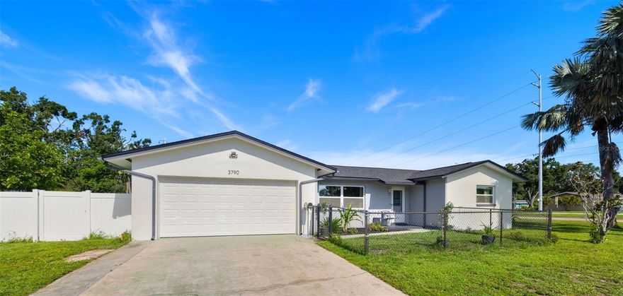 No HOA! BRAND NEW ROOF 2025! Beautifully updated 3BR, 2BA single family home plus garage on fenced, corner lot with major 2024 upgrades! Nestled in the highly desirable Sheryl Manor neighborhood in St. Pete, this ranch-style gem sits in a non-flood zone property (Zone X) and offers incredible convenience just minutes from award-winning Gulf beaches, vibrant downtown St. Petersburg, and a short drive to Clearwater, Treasure Island, Madeira Beach, and Tampa. A rare find in this area, the home features a spacious 2-car attached garage, perfect for multiple vehicles, storage, or a workshop setup. Enjoy peace of mind with a brand new 2025 roof, hurricane-impact windows, and a fully remodeled kitchen showcasing new cabinets, countertops, and stainless steel appliances. Both bathrooms have been completely renovated with modern finishes, and the open-concept layout is complemented by newer flooring installed in 2023. The exterior was freshly painted in 2023, and a full attic restoration adds long-term value and improved efficiency. Step outside to your private, vinyl-fenced backyard featuring a beautiful screened-in enclosed rear patio—perfect for relaxing, outdoor dining, pets, or gardening. Live close to everything while enjoying the comfort of a fully updated, low-maintenance home in one of St. Pete’s most convenient locations. Whether you’re a first-time buyer, looking to invest in a property with incredible rental potential, or downsize without compromise, this home truly checks all the boxes. Seller financing and private financing available! Do NOT wait...this one won’t last!