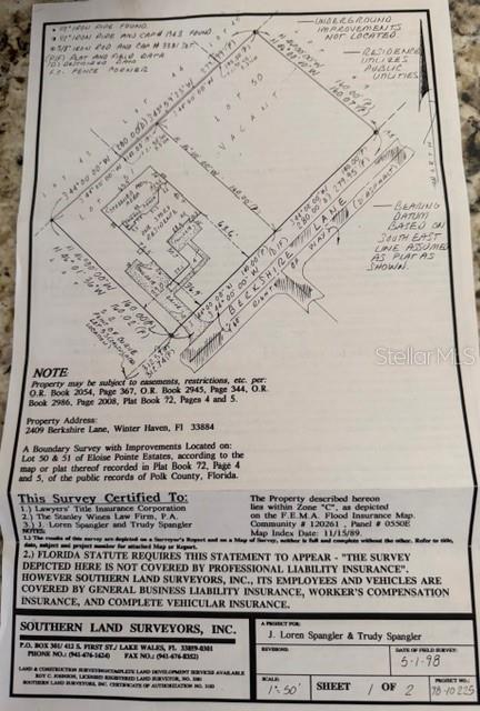 ELOISE POINTE ESTATES PB 72 PGS 4&5 - Residential