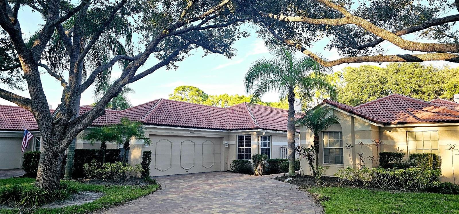What a beautiful location for you to spend your winter vacation in. Watch the action on the golf course from the lounging area of the screen enclosed lanai. Recently purchased and renovated and has ALL new furnishings throughout, graciously appointed and fully furnished with all you need while you enjoy the warm winter weather in sunny Sarasota. This 3-bedroom 2 bath property features hard wood and tile floors throughout. Updated kitchen with solid wood cabinetry, quartz counter tops and stainless-steel appliances. The master bedroom suite features large walk-in closets and sliding glass doors that open to the screened lanai. The master bath has a generously sized walk-in shower. Guest bedroom offers a queen bed, and the office/bedroom has a trundle bed that serves as two twin beds or can convert to a king bed. There is a second screened patio/garden area that is a great spot for enjoying your morning beverage. A large community swimming pool is steps away. The large 2 car garage is attached with direct entry into the dwelling. Close to UTC Mall, Benderson Rowing Park and local beaches. This is a NO pet and NO SMOKING property!